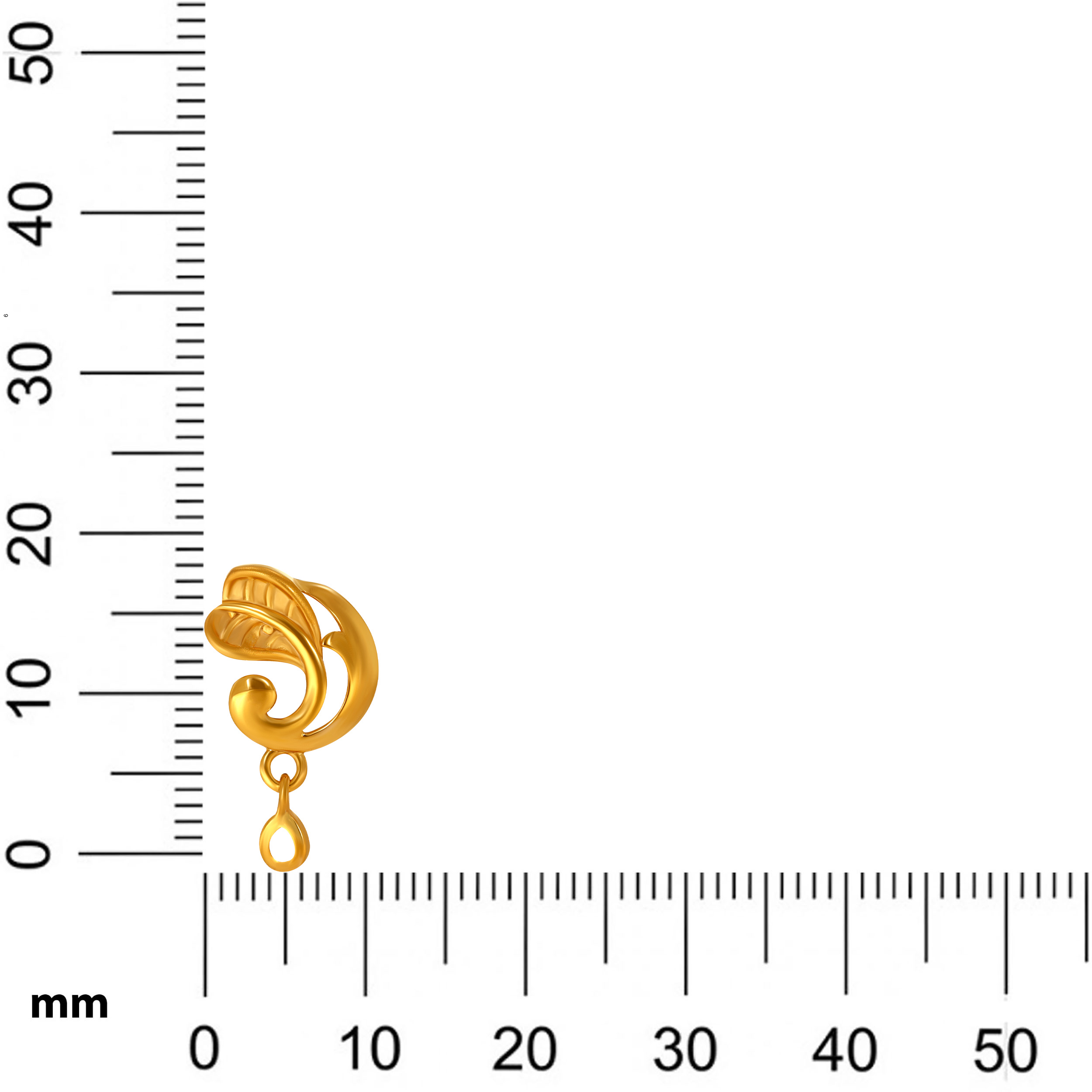 Poise Leaf Gold Drop Earrings - Senco Gold and Diamonds