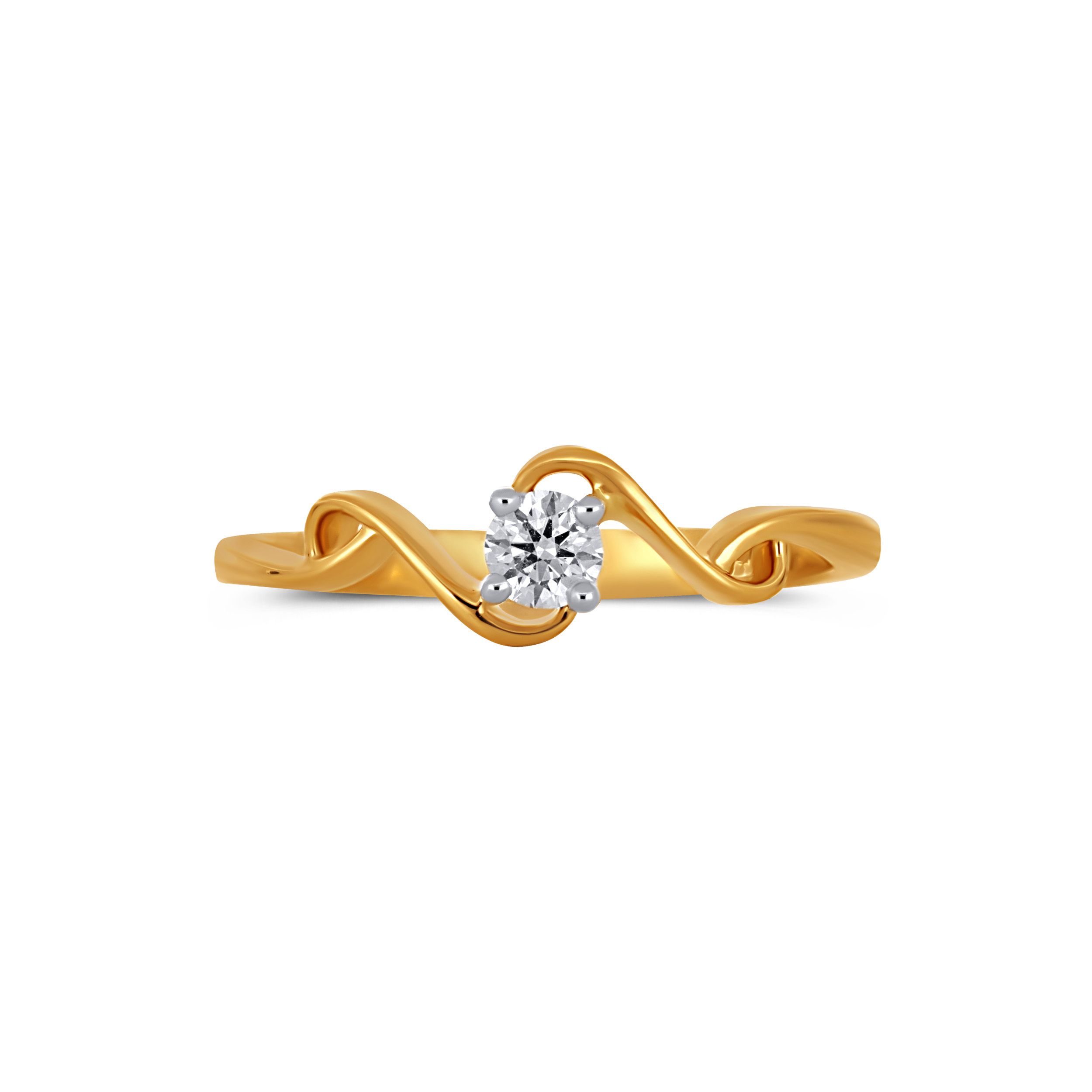 Serenade Twist Solitaire Diamond Ring alternate view 1