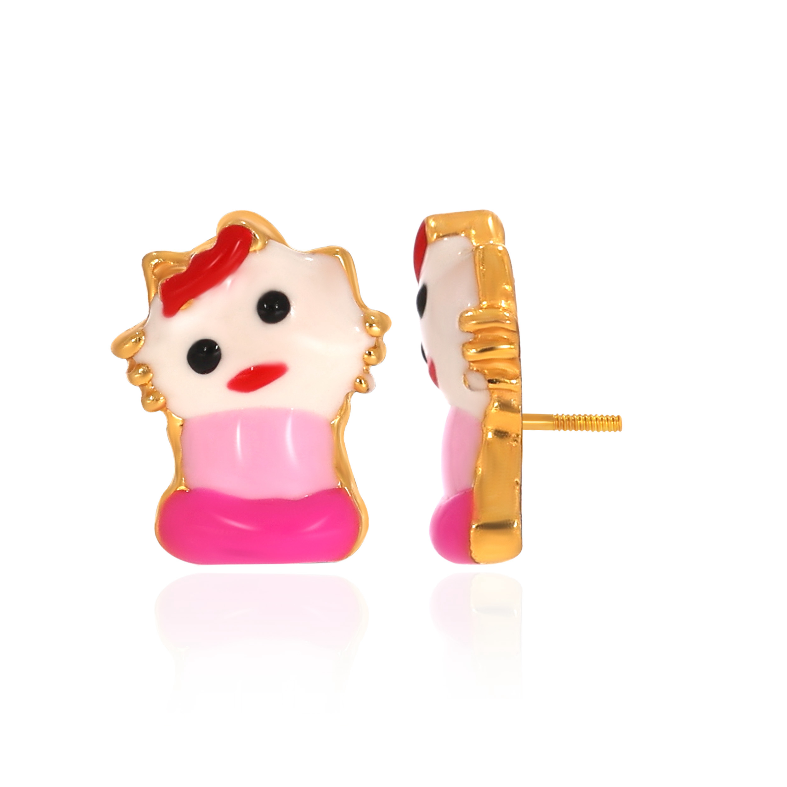 Cheeks Of Roses Kids' Gold Studs - Senco Gold and Diamonds