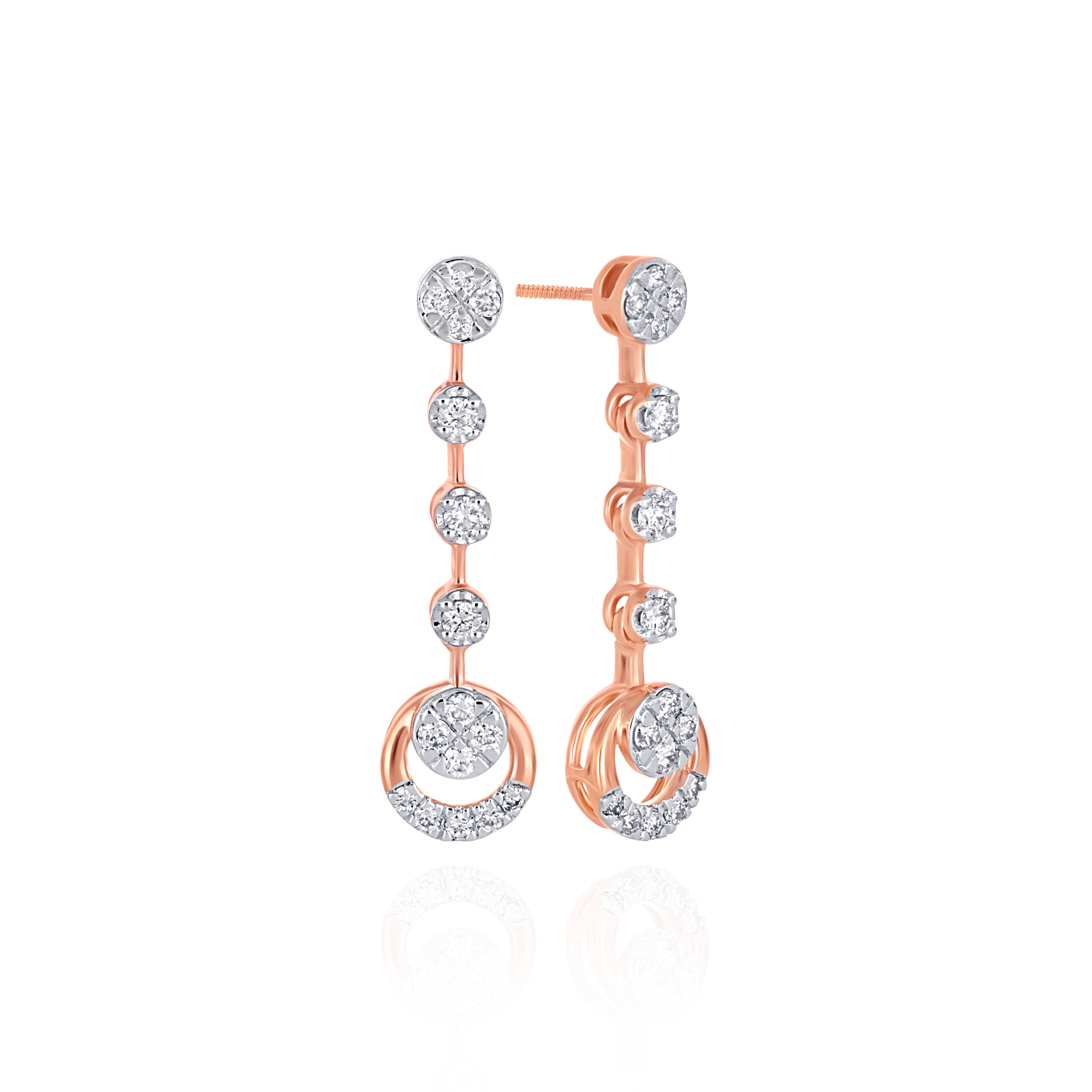 Lustrous Glint Diamond Earrings - Senco Gold and Diamonds