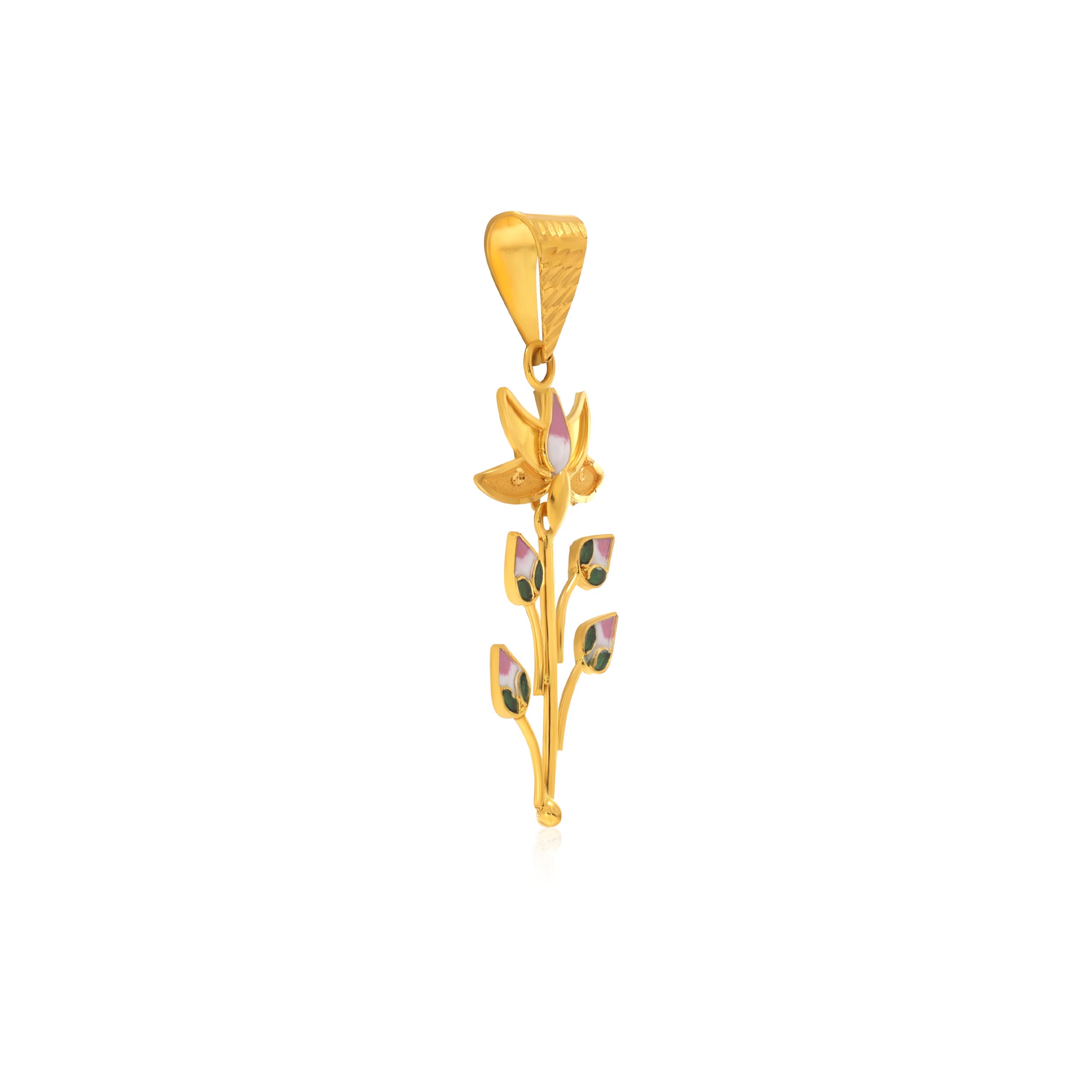 Lotus Splendour Gold Pendant - Senco Gold and Diamonds