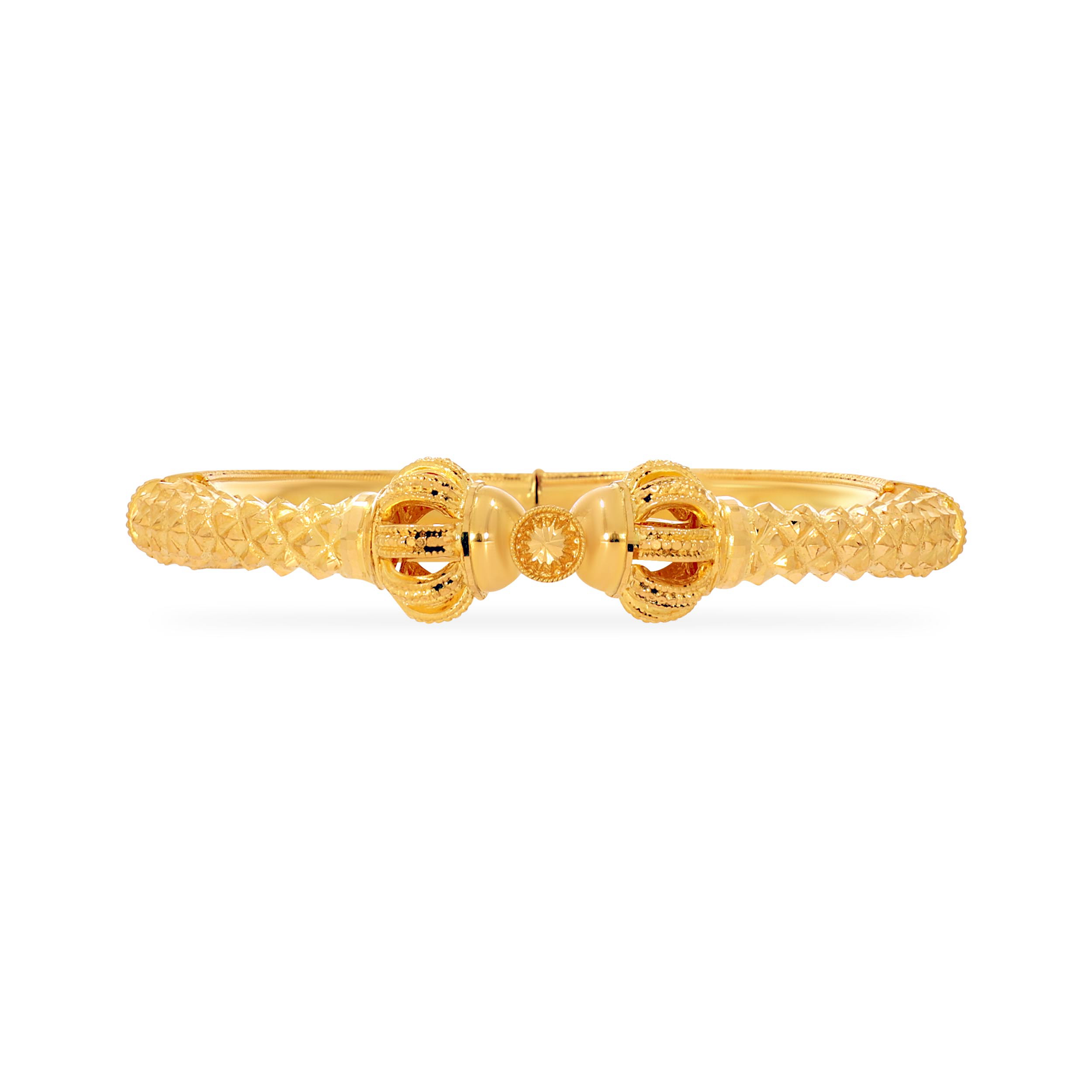Conventional Radiance Gold Mukh Bangle - Senco Gold and Diamonds