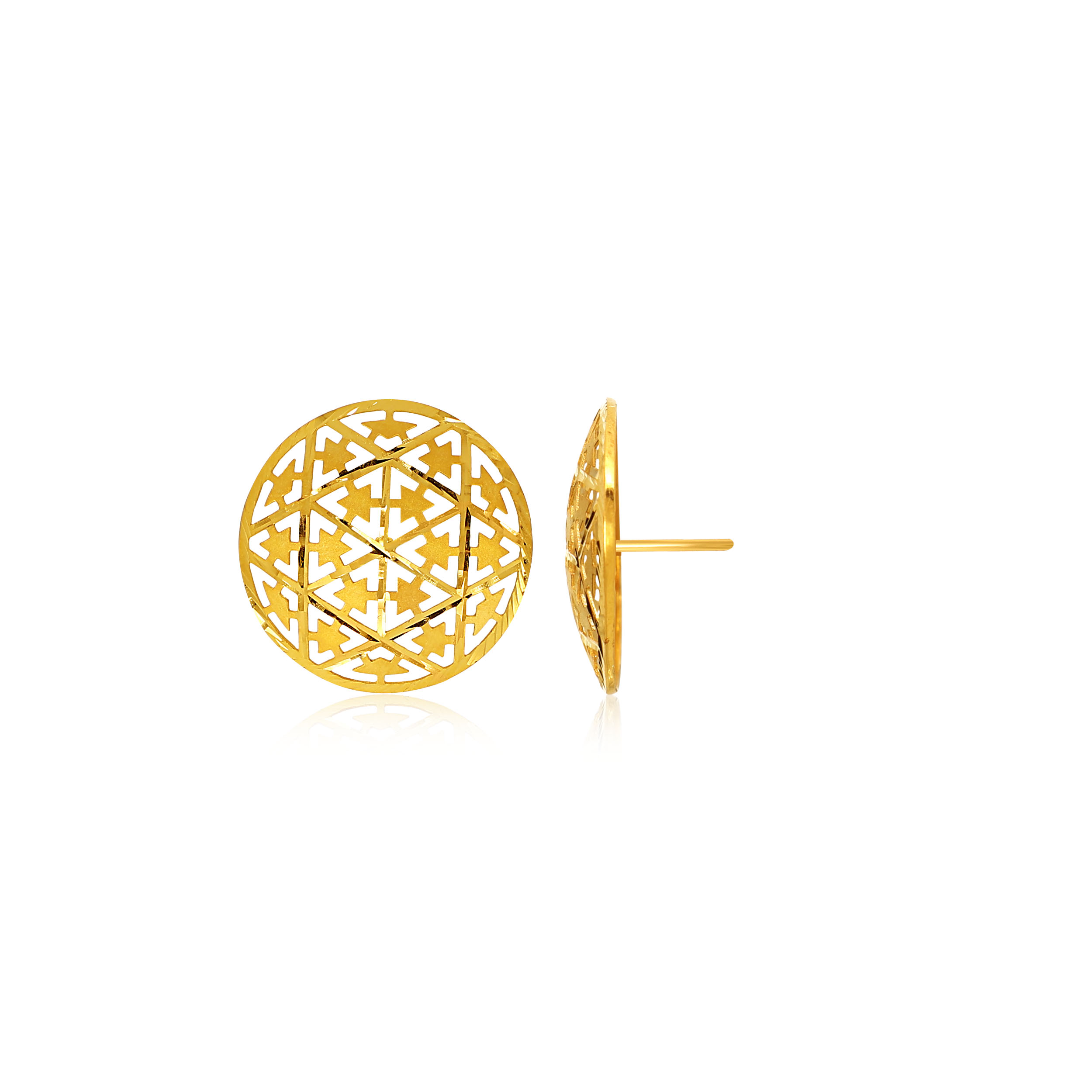 Geometrical Symphony Gold Studs - Senco Gold and Diamonds