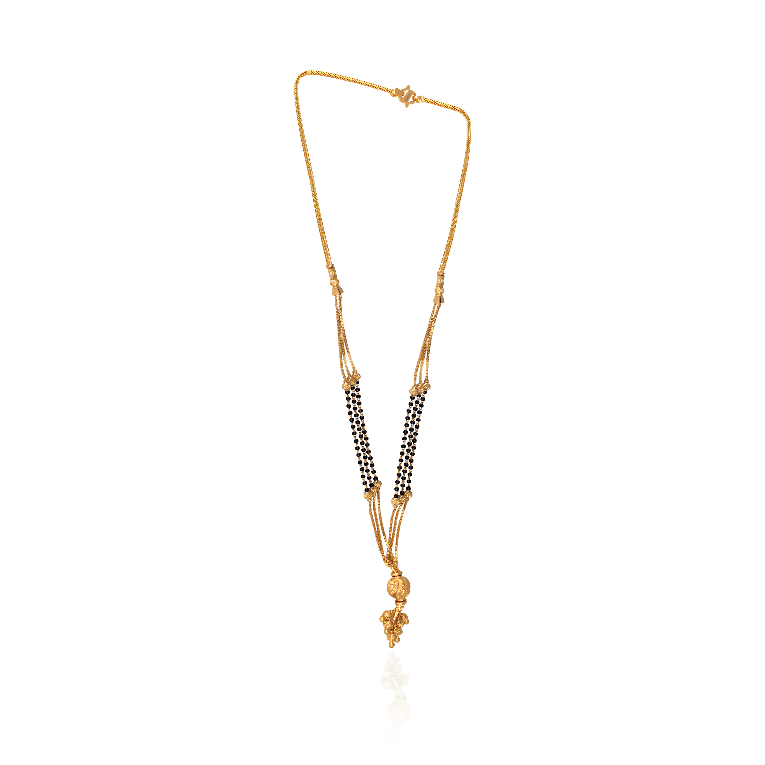 Golden Unity Beaded Mangalsutra - Senco Gold and Diamonds