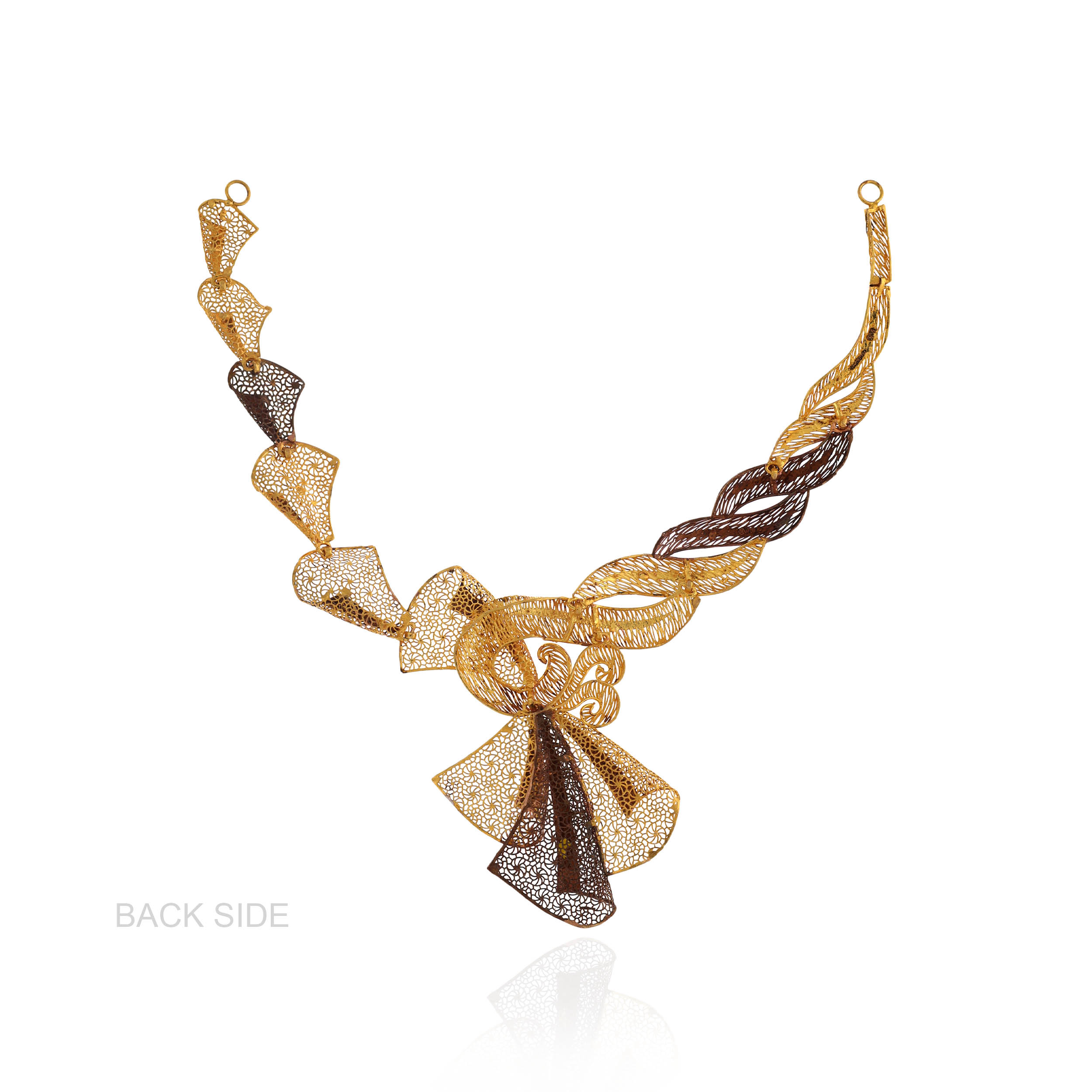 Ornate Twisted Mesh Gold Necklace - Senco Gold and Diamonds
