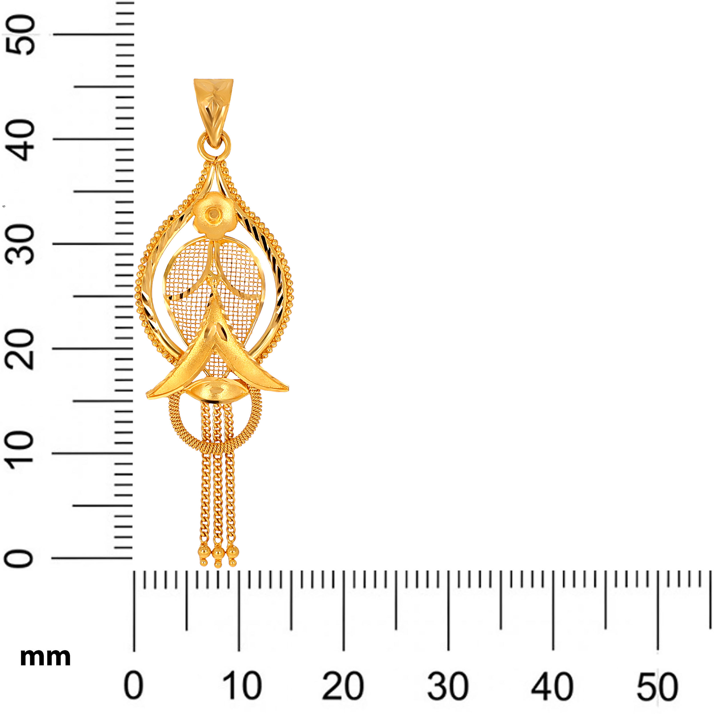 Floral Stream Gold Pendant - Senco Gold and Diamonds