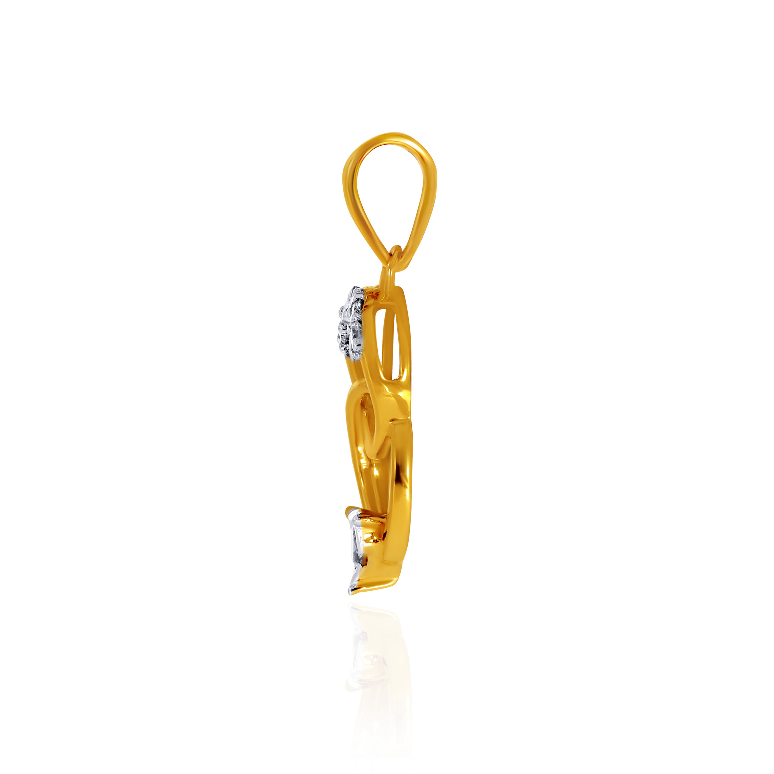 Twin Loop Circles Diamond Pendant - Senco Gold and Diamonds