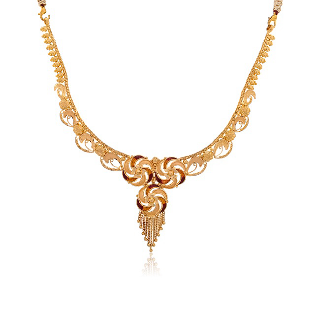 Floral Fancy Gold Necklace - Senco Gold and Diamonds