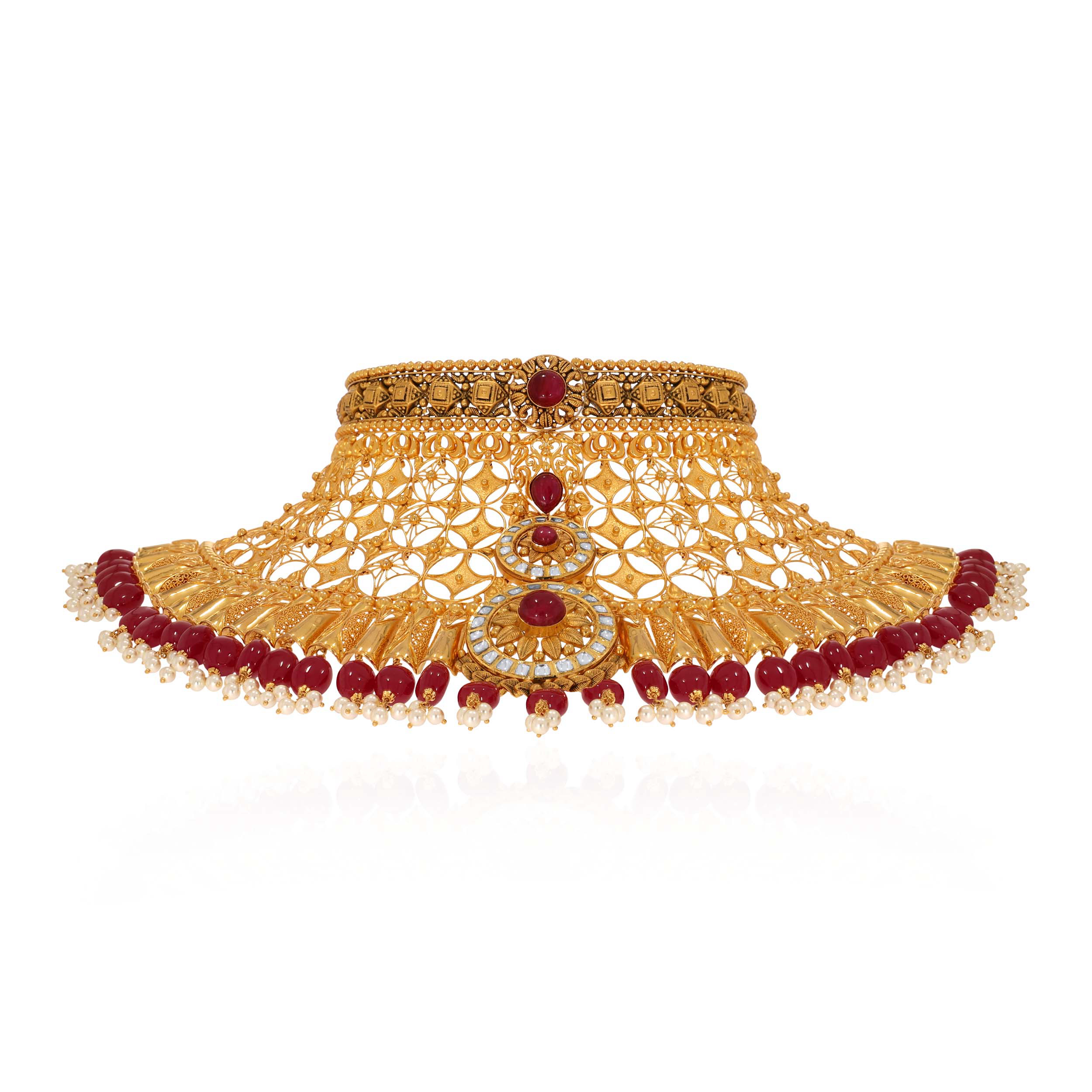Imperial Cascading Bridal Gold Choker - Senco Gold and Diamonds