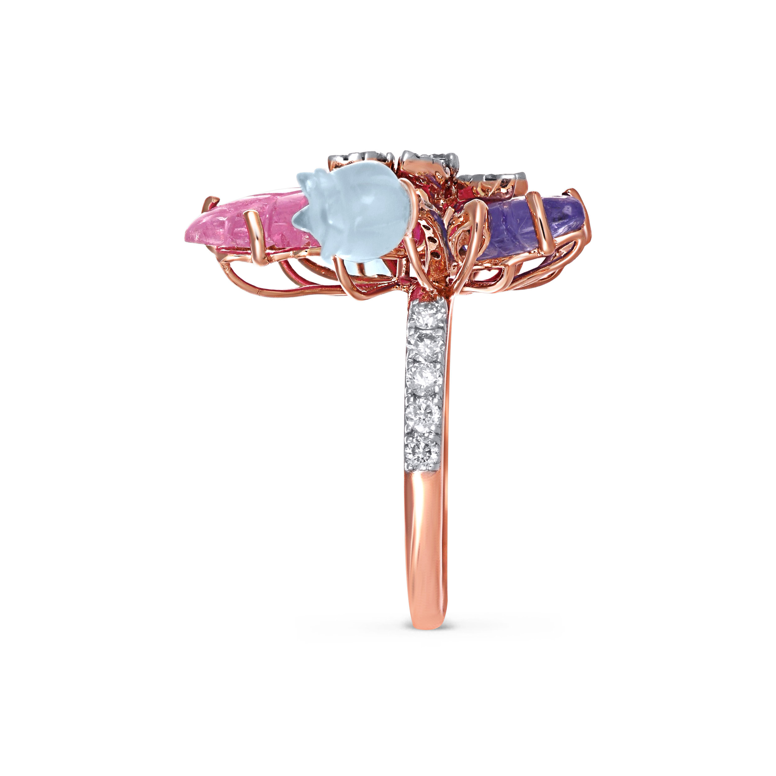 Ornate Petals Diamond Ring - Senco Gold and Diamonds