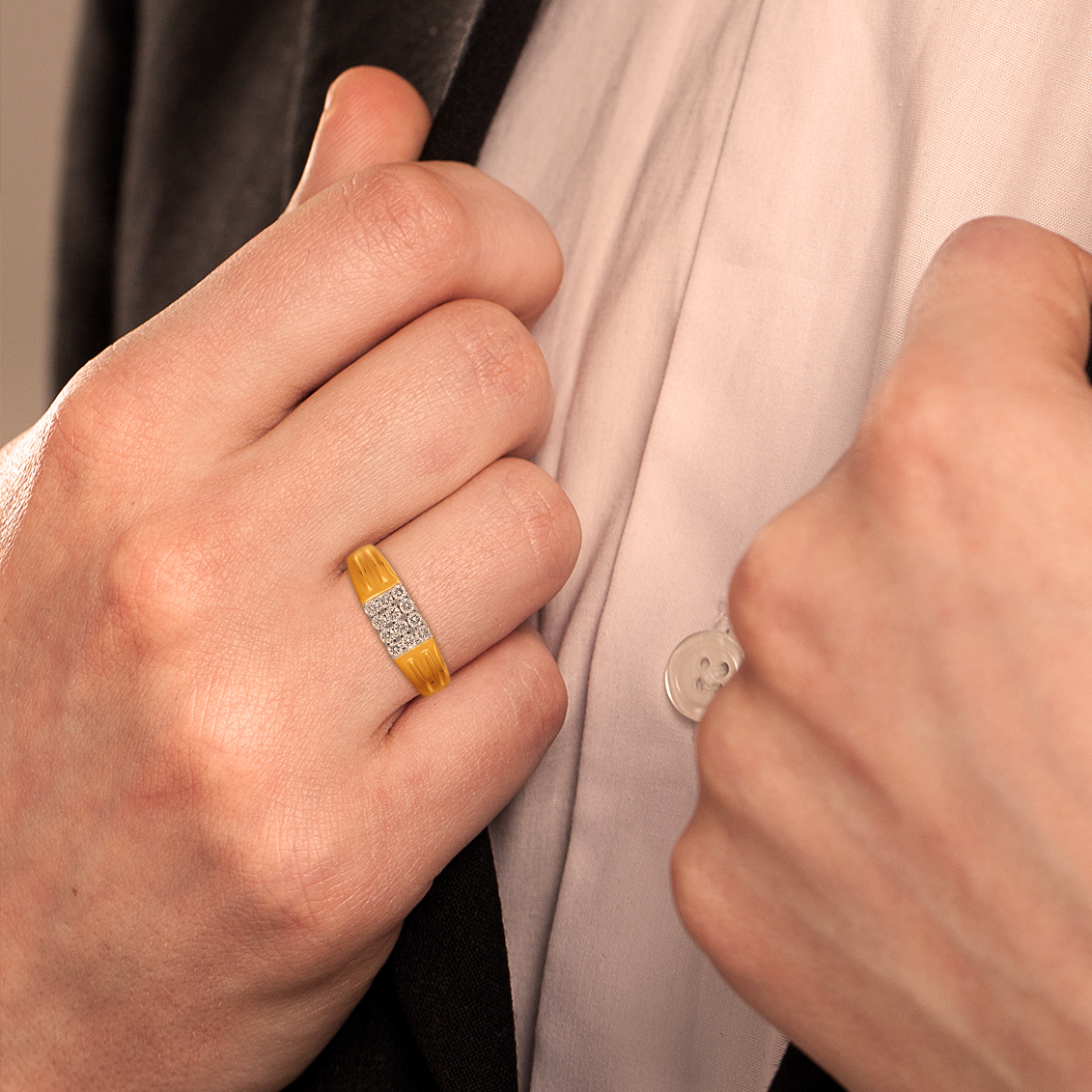 Gridstone Men’s Diamond Ring - Senco Gold and Diamonds