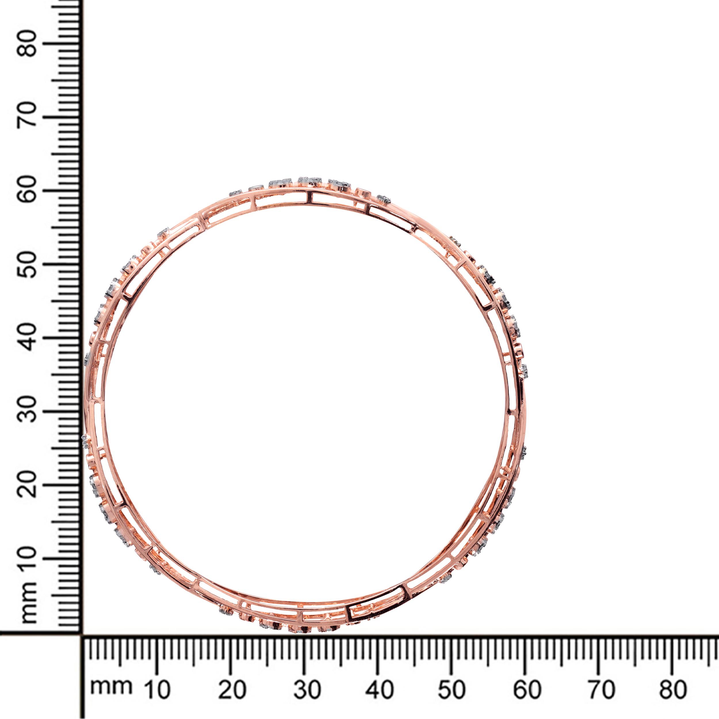 Spiral Sheen Diamond Bangle - Senco Gold and Diamonds