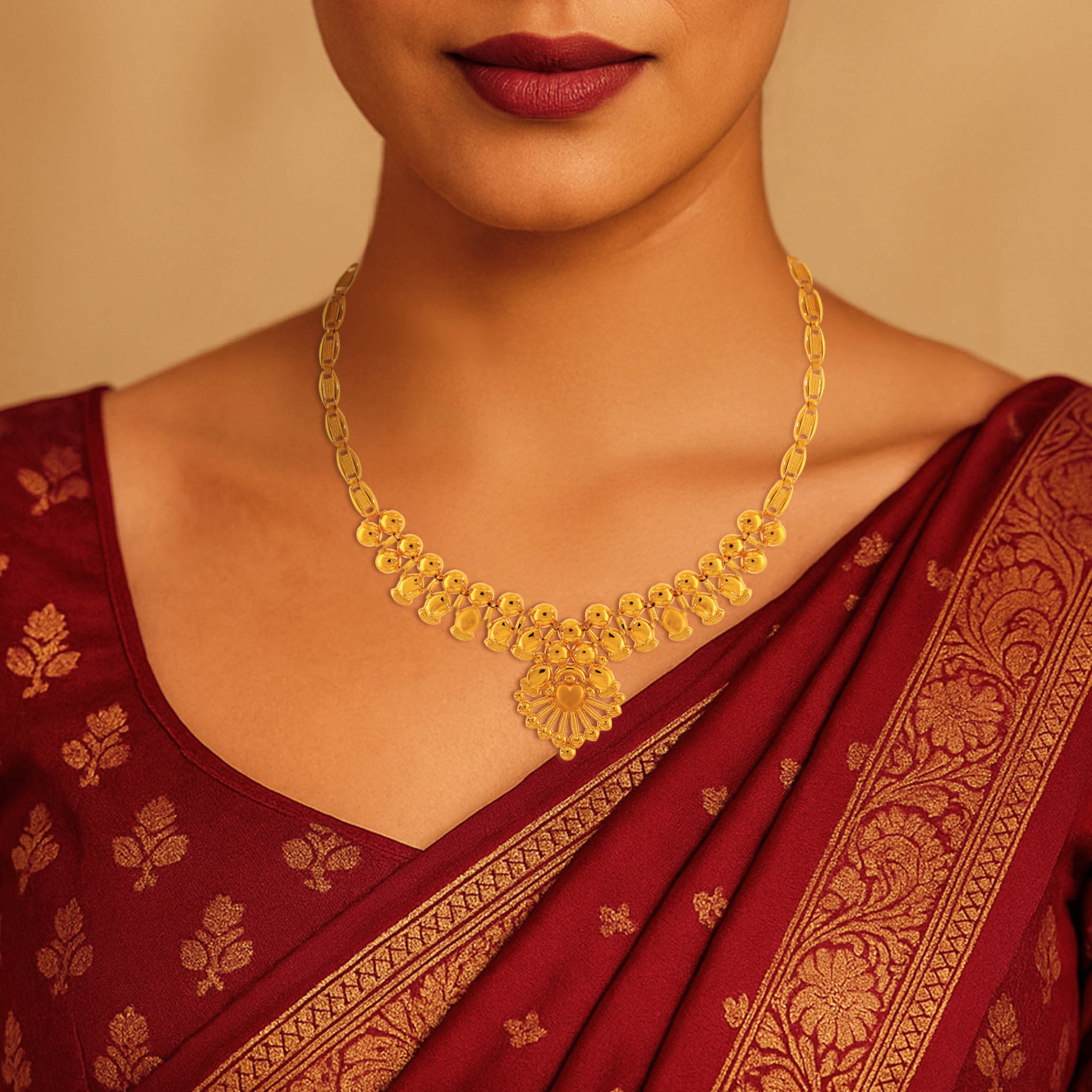 Classic Gilded Gold Necklace - Senco Gold and Diamonds
