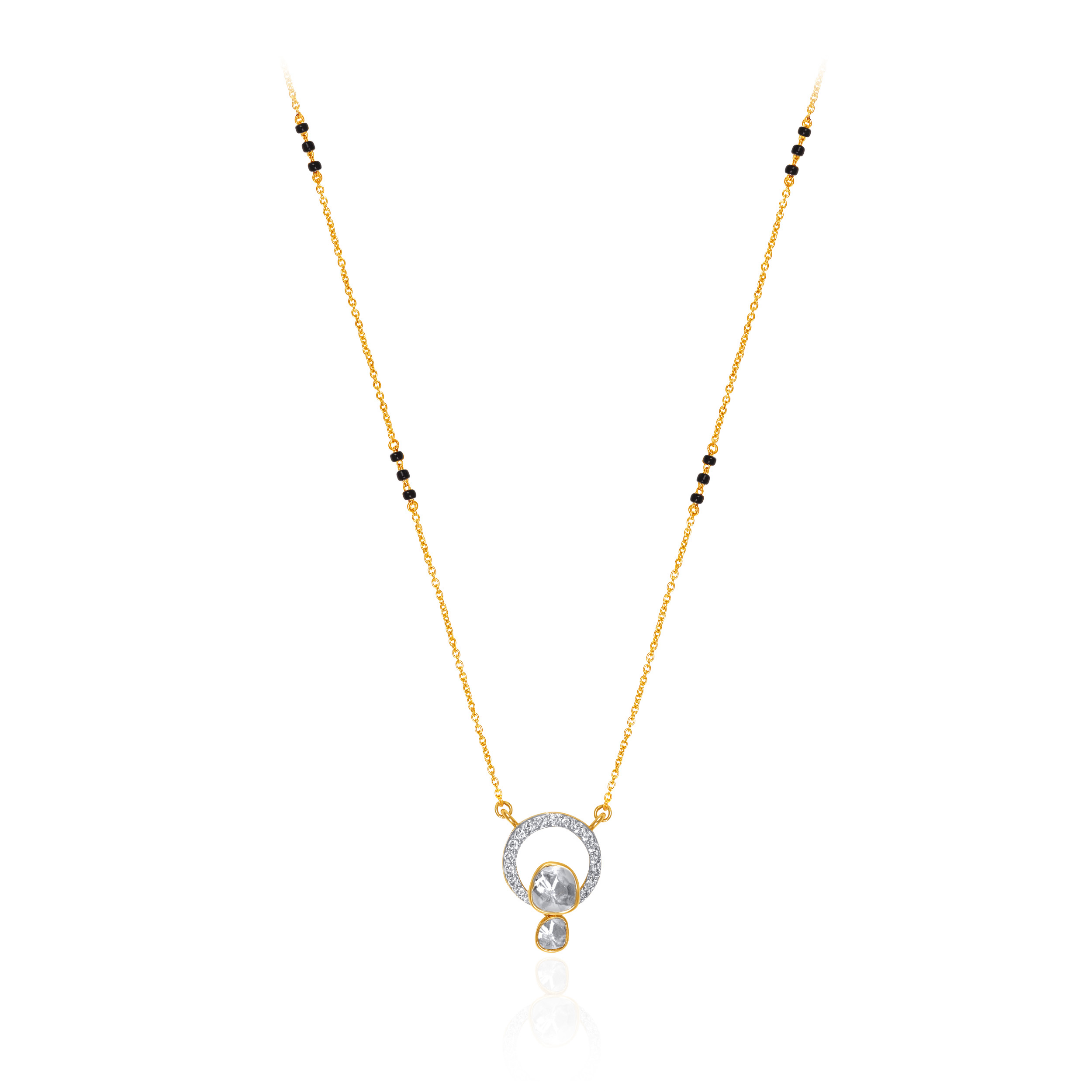 Ethereal Polki Diamond Mangalsutra - Senco Gold and Diamonds