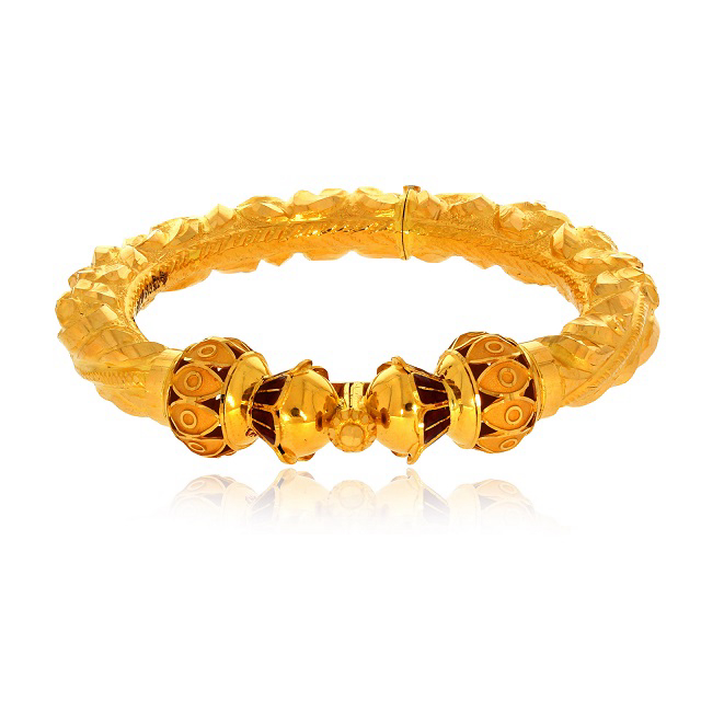 Vibrant Allure Gold Mukh Bangle - Senco Gold and Diamonds