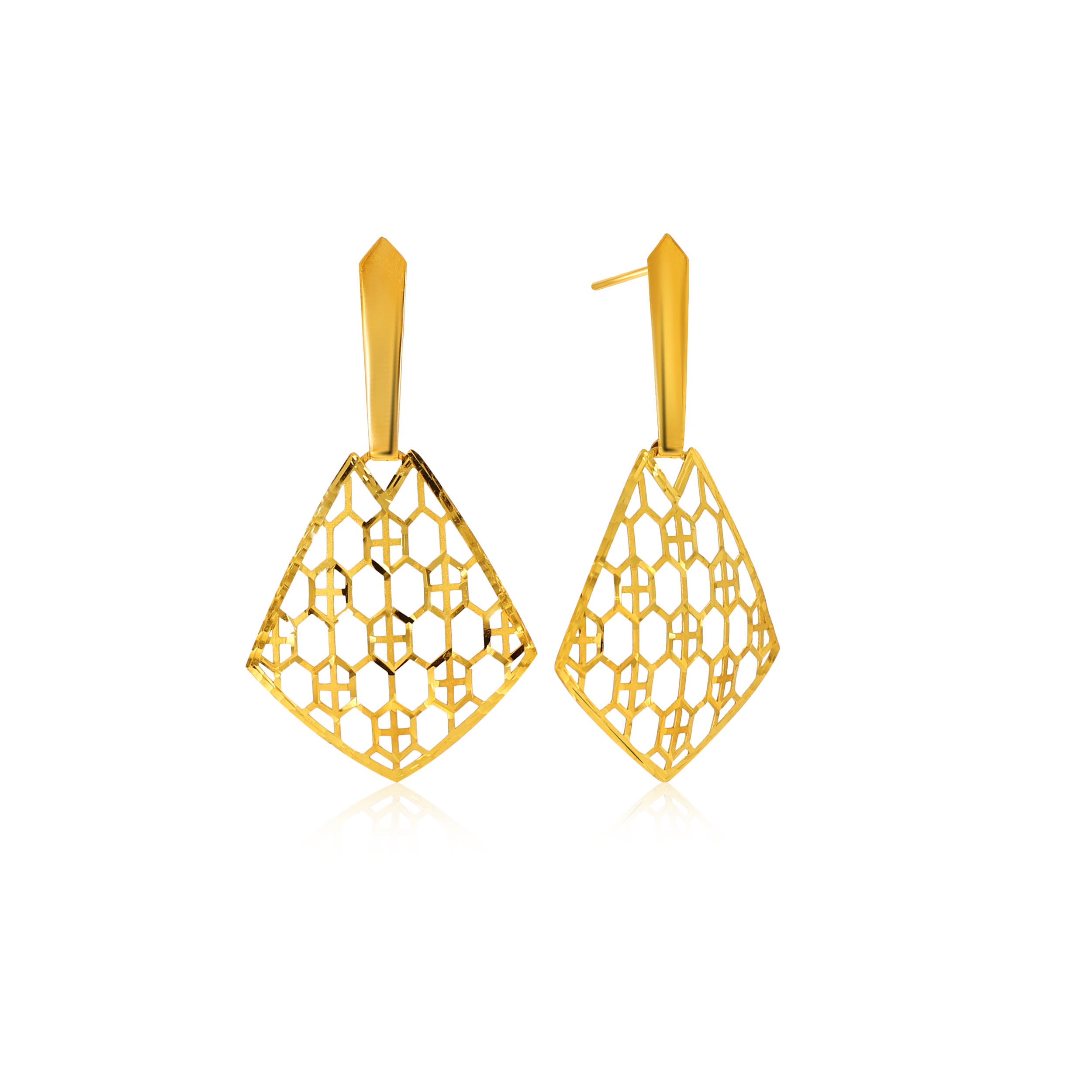 Ample Sweetness Gold Drop Earrings - Senco Gold and Diamonds
