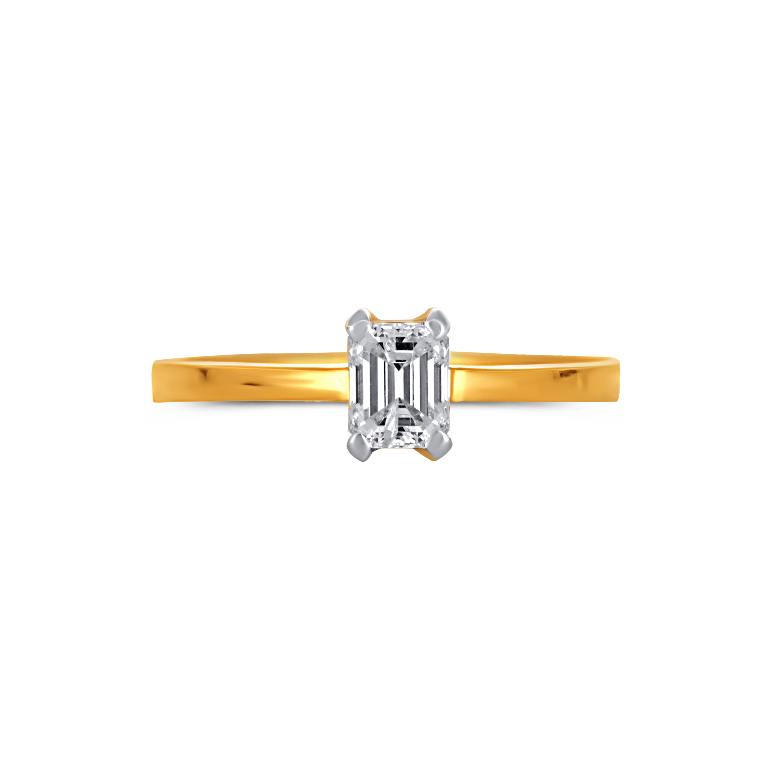 Lumière Emerald Solitaire Diamond Ring alternate view 1