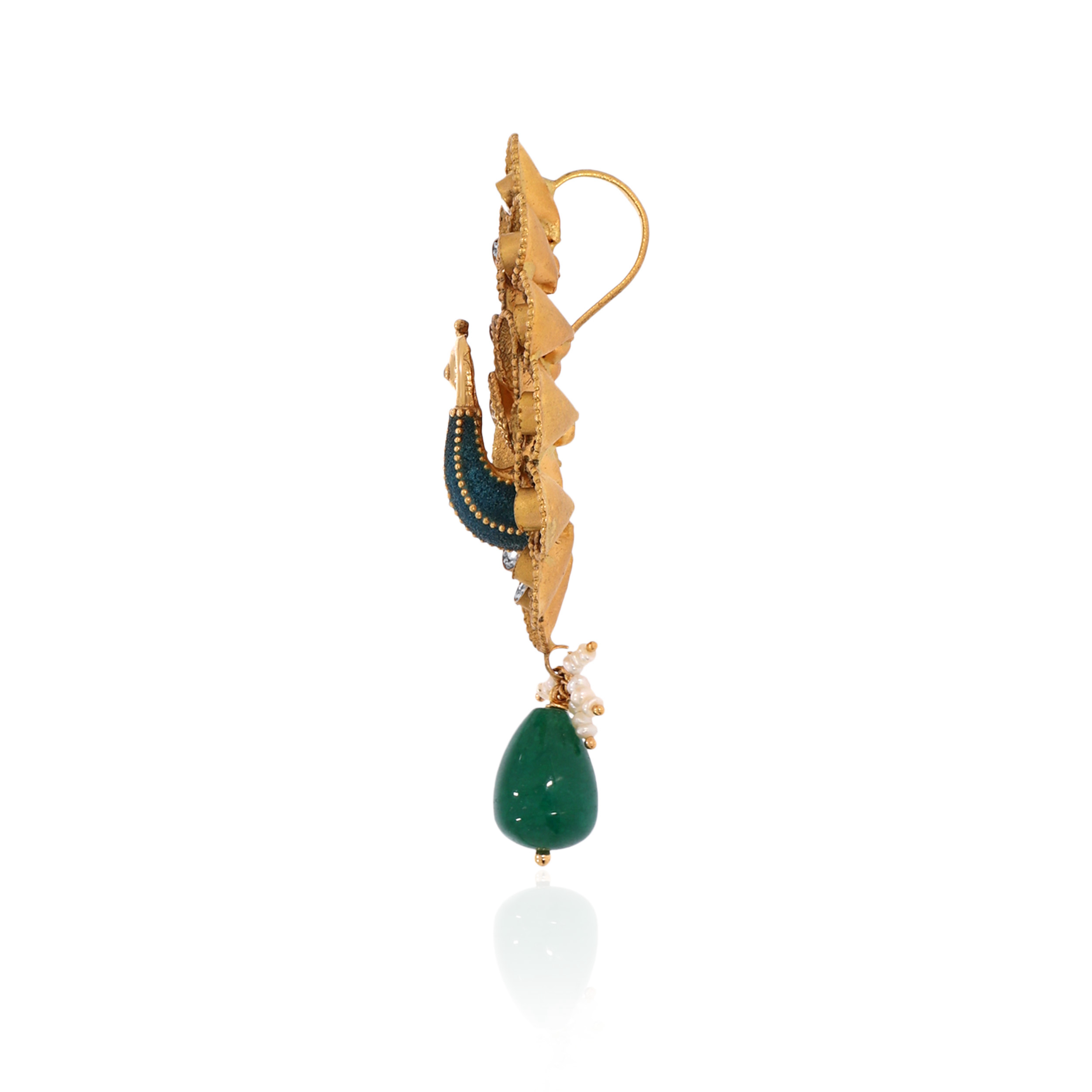 22K Yellow Gold Kundan Pendant-GPN-D000765115 - Senco Gold and Diamonds