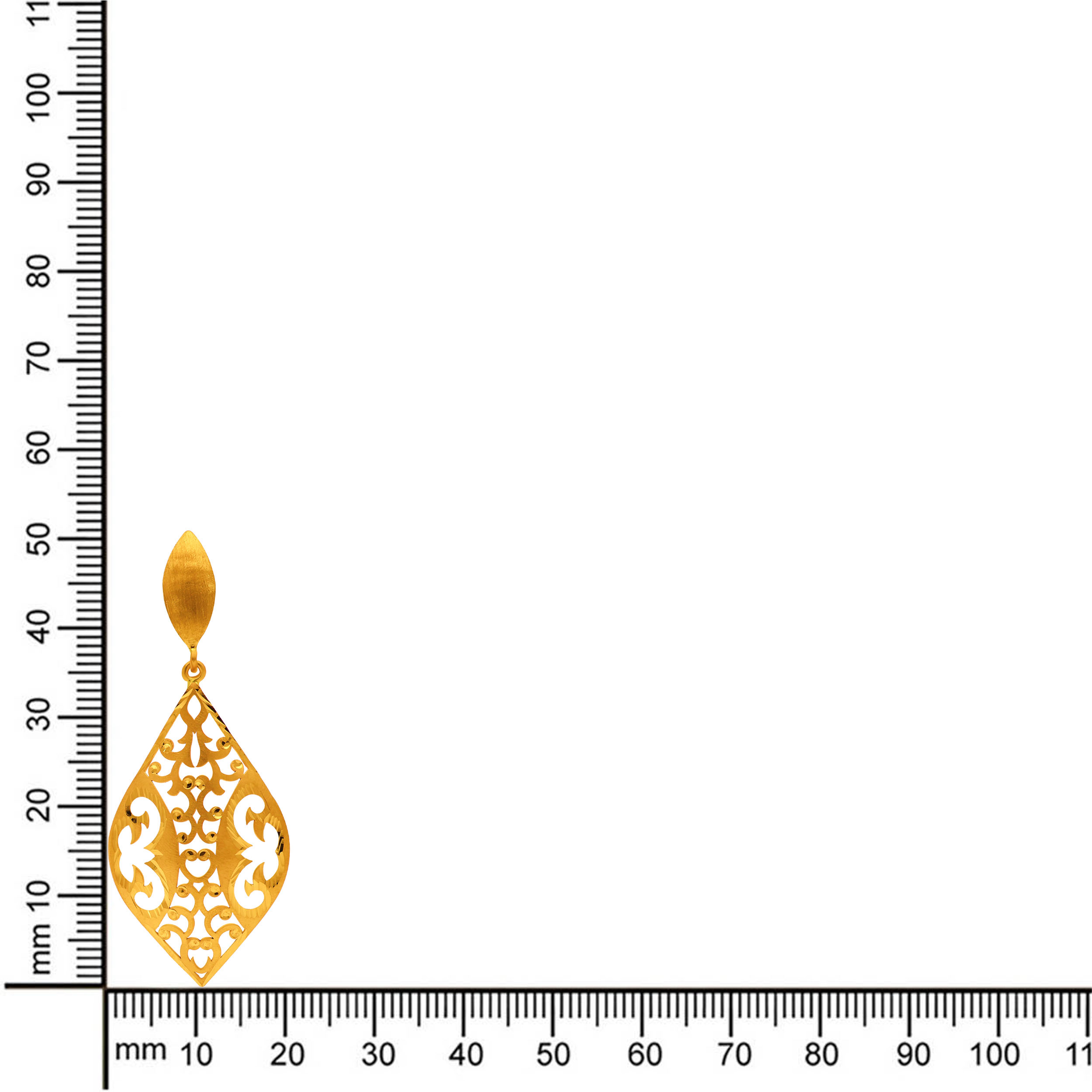 22K Yellow Gold Drop Earrings-GP-SAD0005653 - Senco Gold and Diamonds