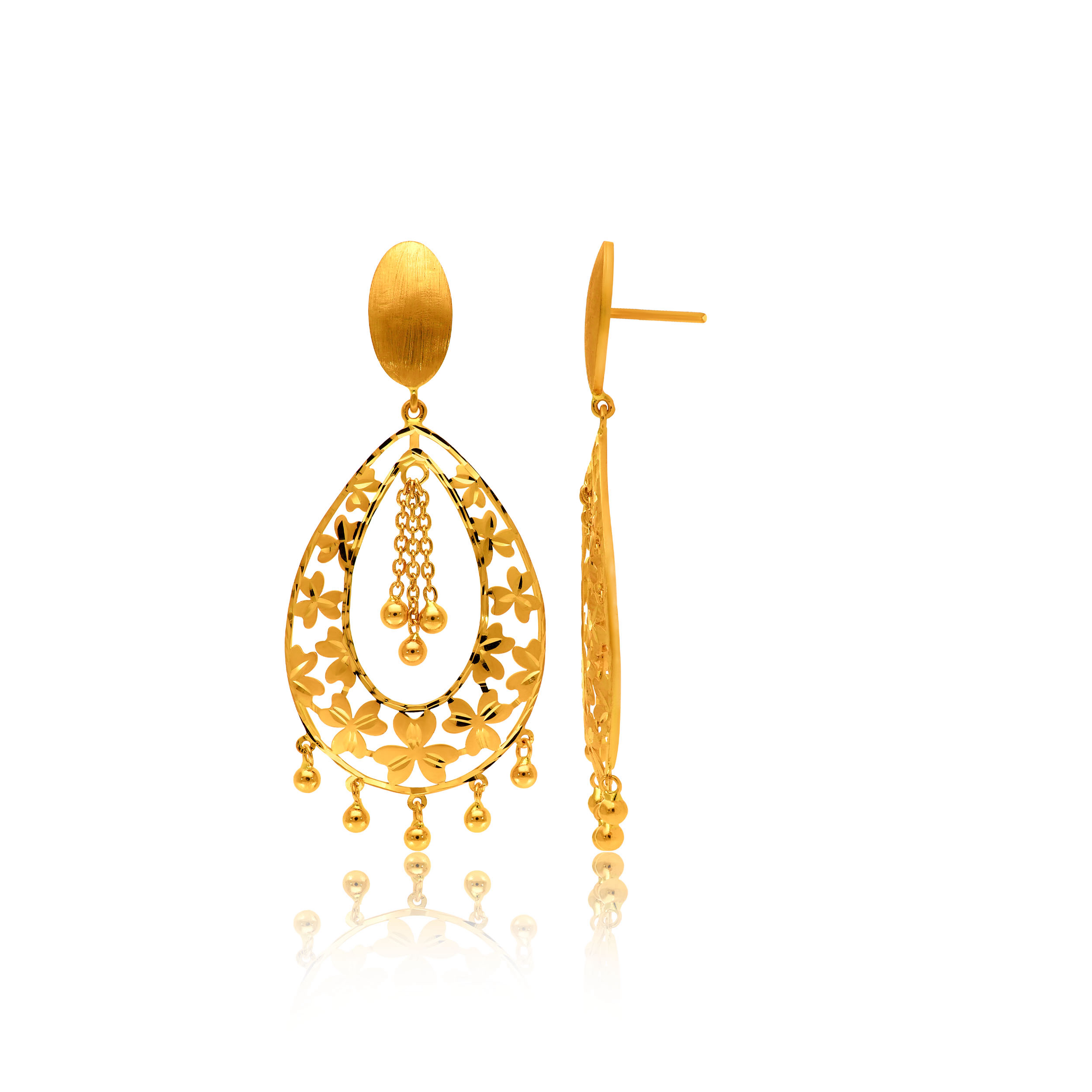 22K Yellow Gold Earrings-GP-SAD0005658 - Senco Gold and Diamonds