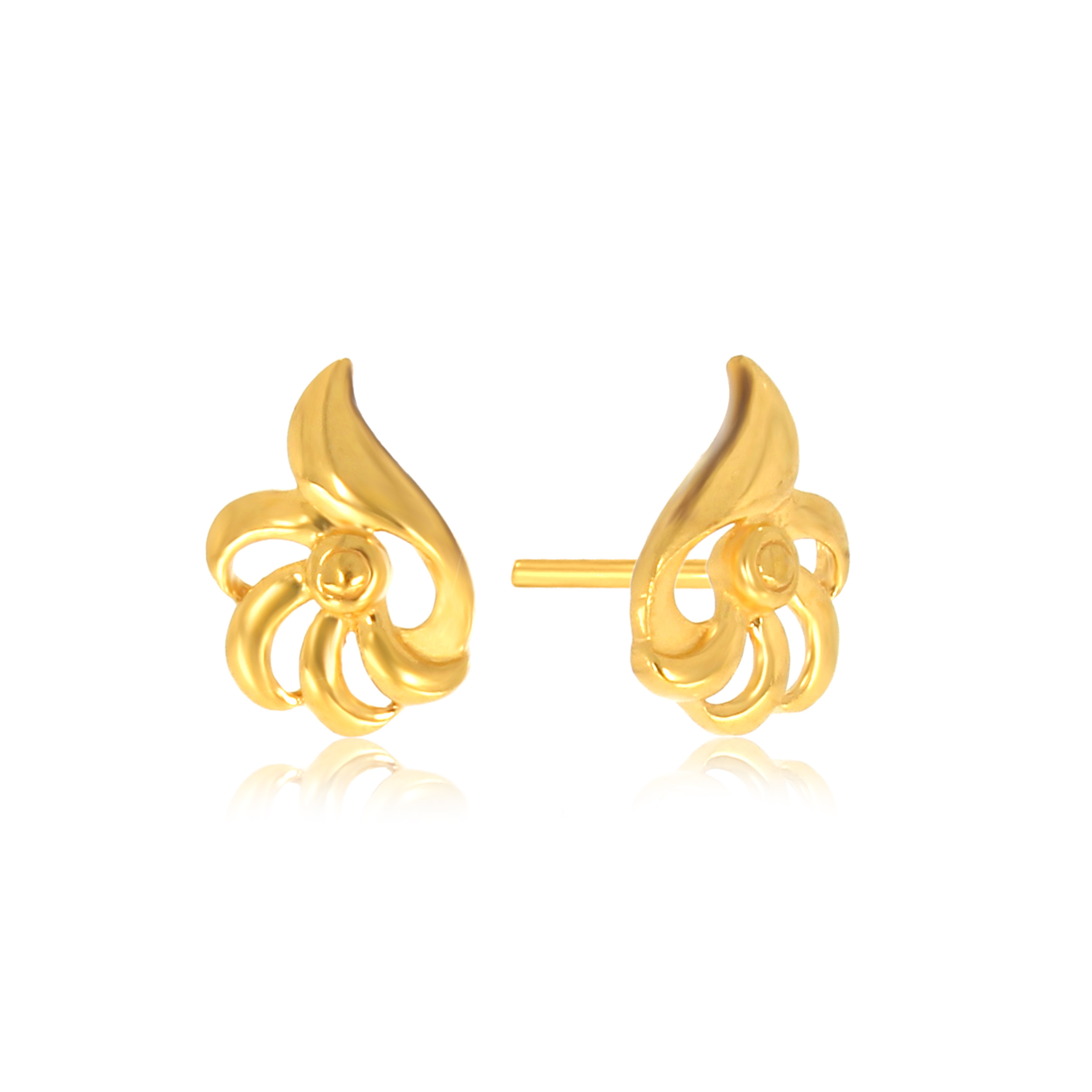 Partial Bloom Gold Studs - Senco Gold and Diamonds