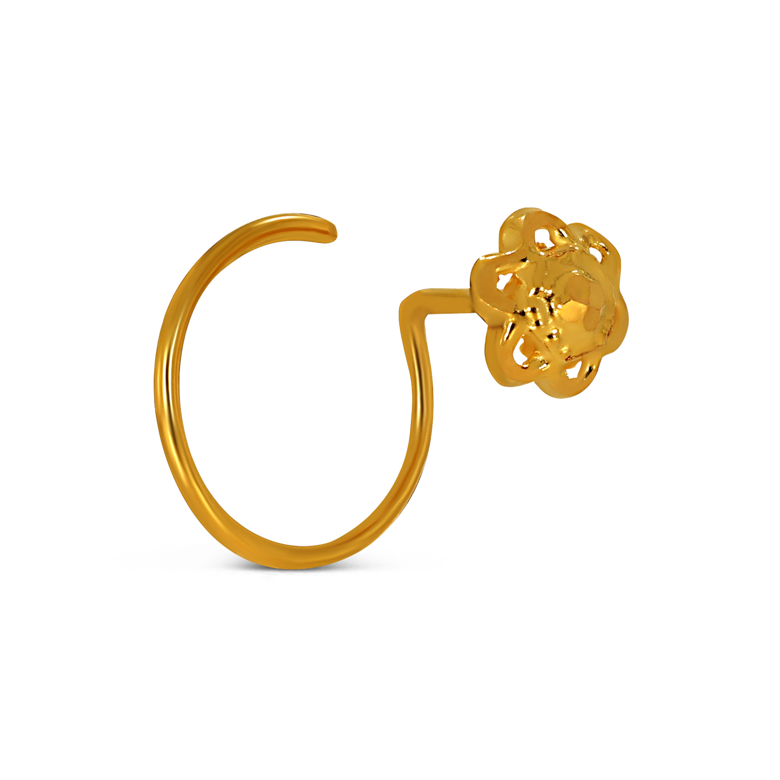 Floral Orb Gold Nosepin - Senco Gold and Diamonds