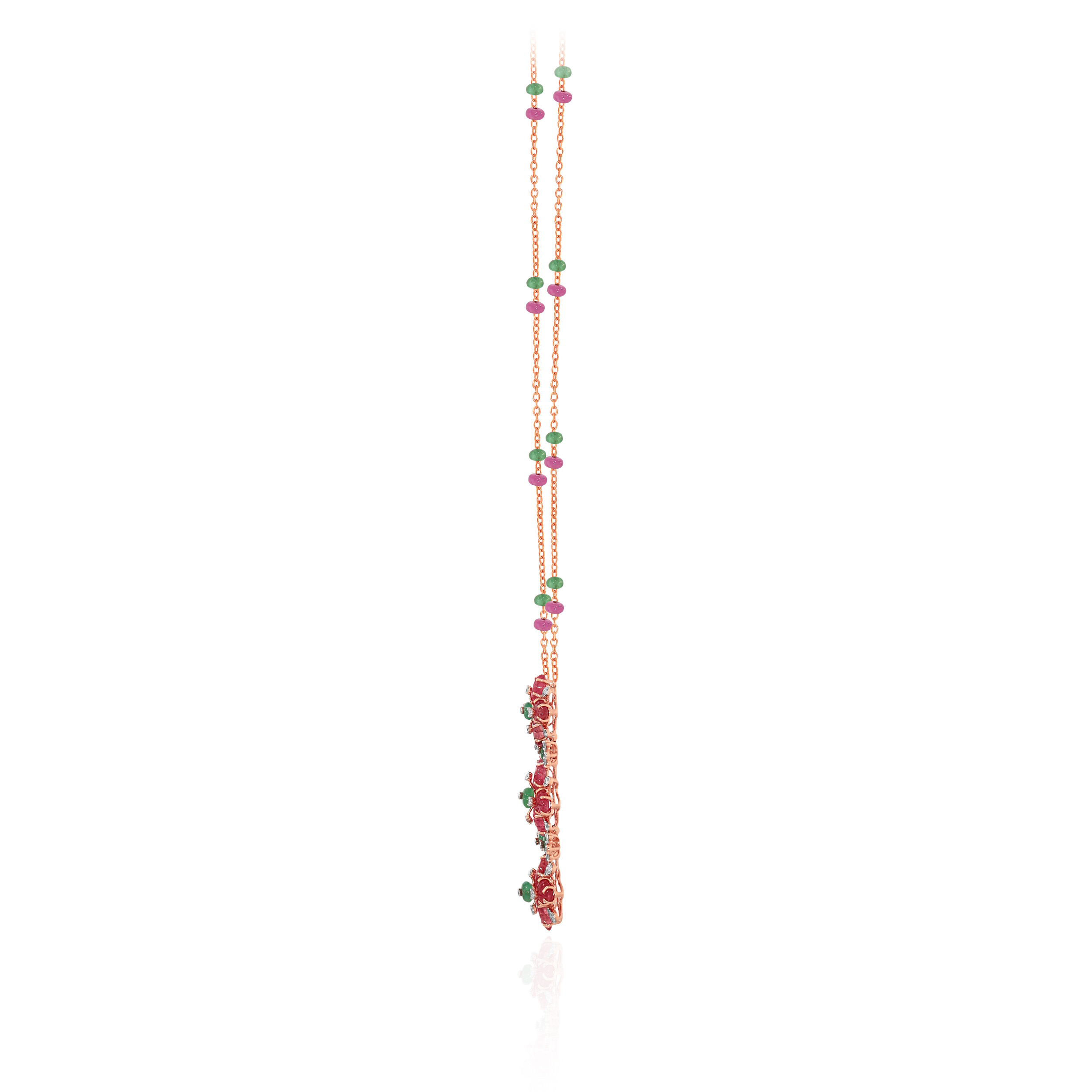 Blooming Symphony Diamond Chain Pendant - Senco Gold and Diamonds