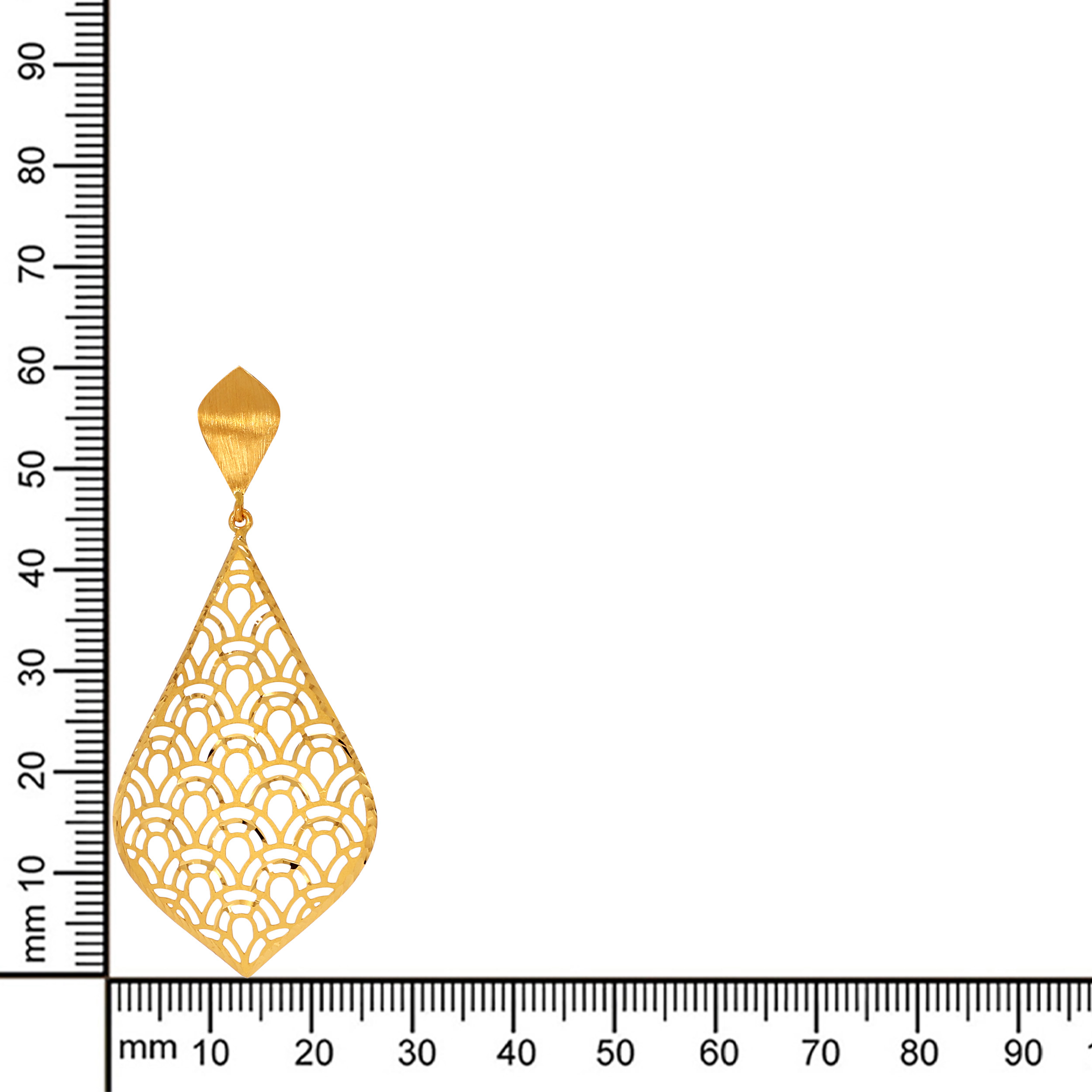 22K Yellow Gold Drop Earrings - GP-SAD0004588 - Senco Gold and Diamonds