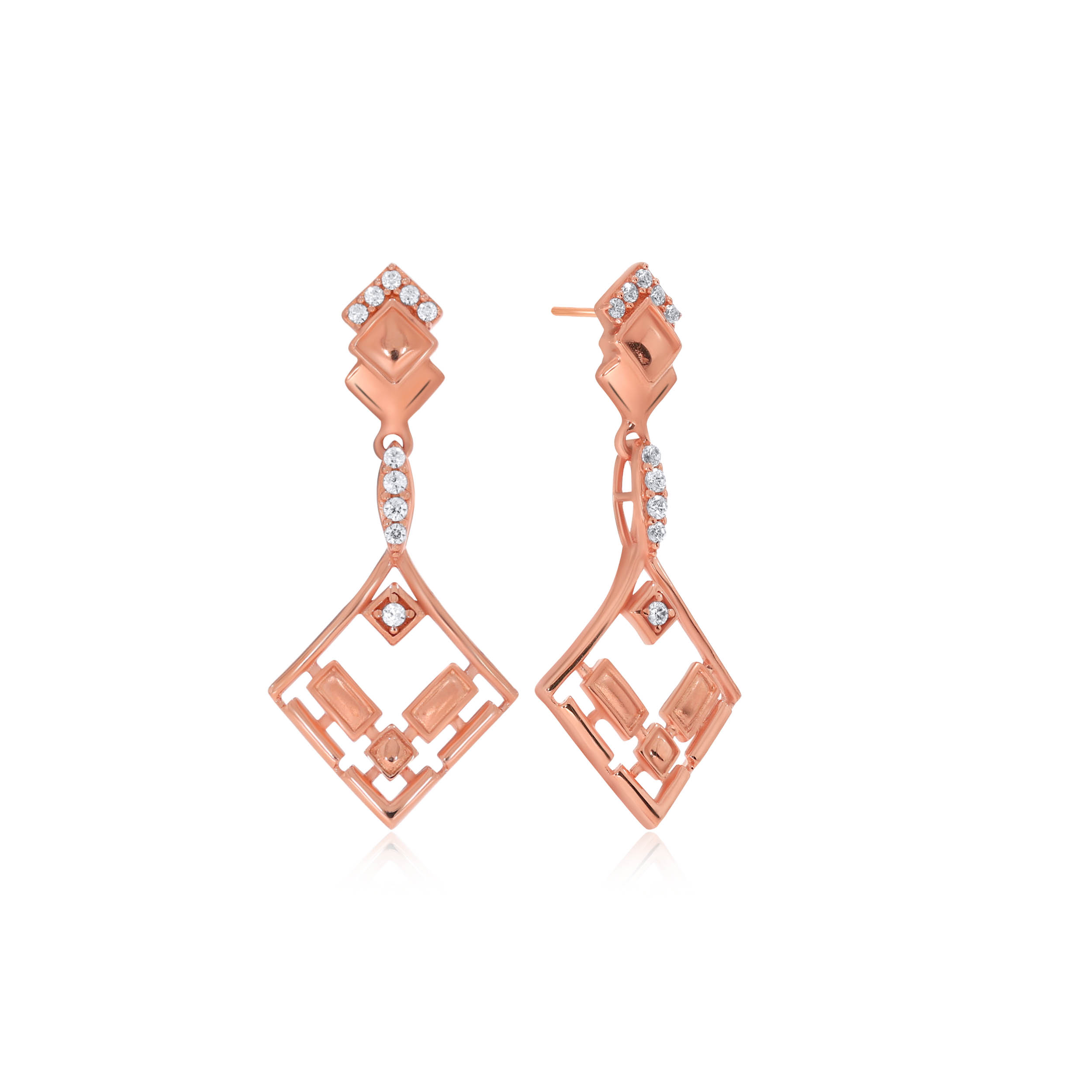Retro Arrow Gold Drop Earrings - Senco Gold and Diamonds