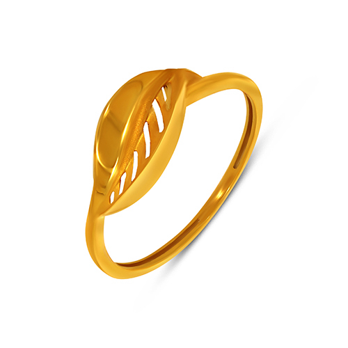 Flowing Leaf Gold Ring - Senco Gold and Diamonds