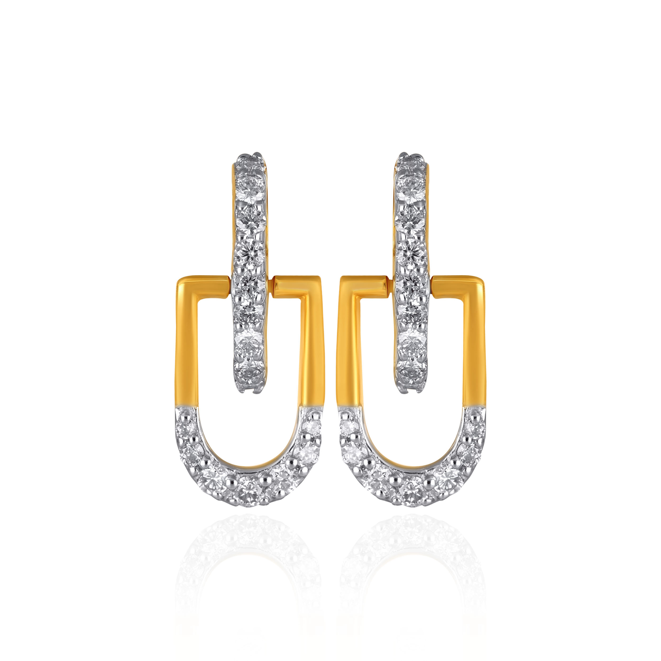 Elegant Loop Diamond Studs - Senco Gold and Diamonds