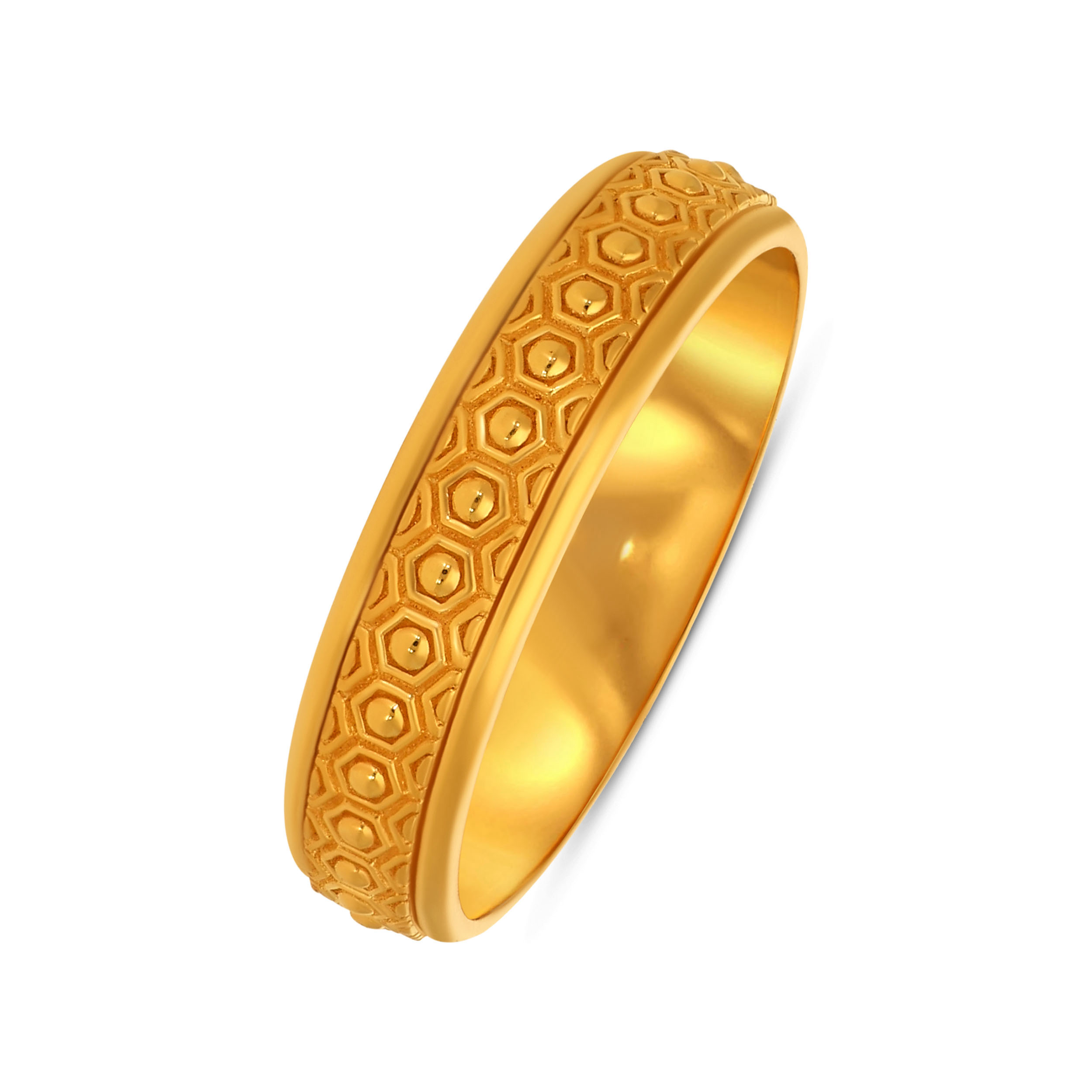 Geodesic Pattern Men's Gold Ring - Senco Gold and Diamonds