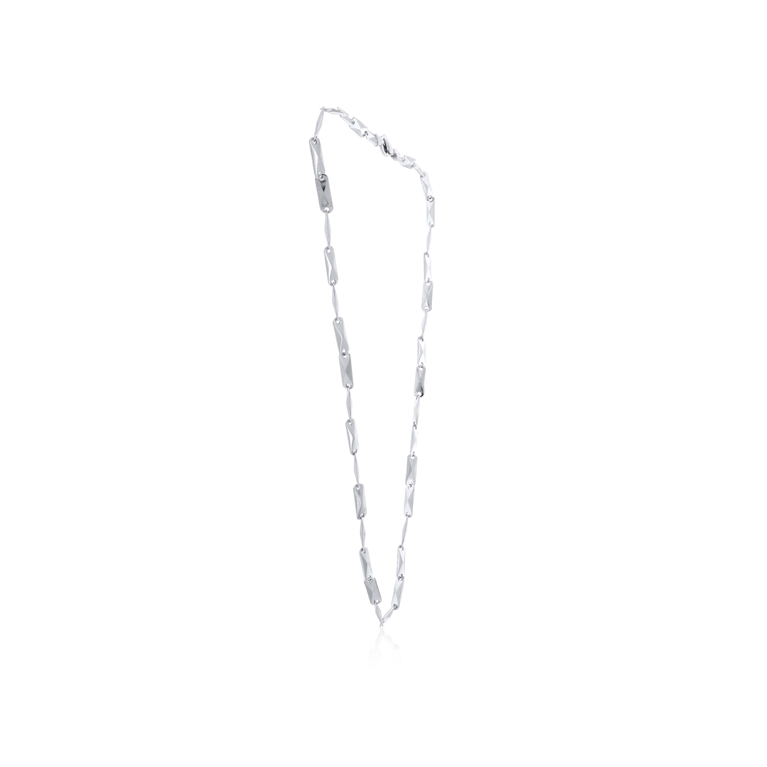 Geometric Shine Men Platinum Chain - Senco Gold and Diamonds