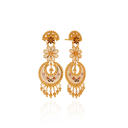 Enchanted Flora Gold Earrings - Senco Gold and Diamonds