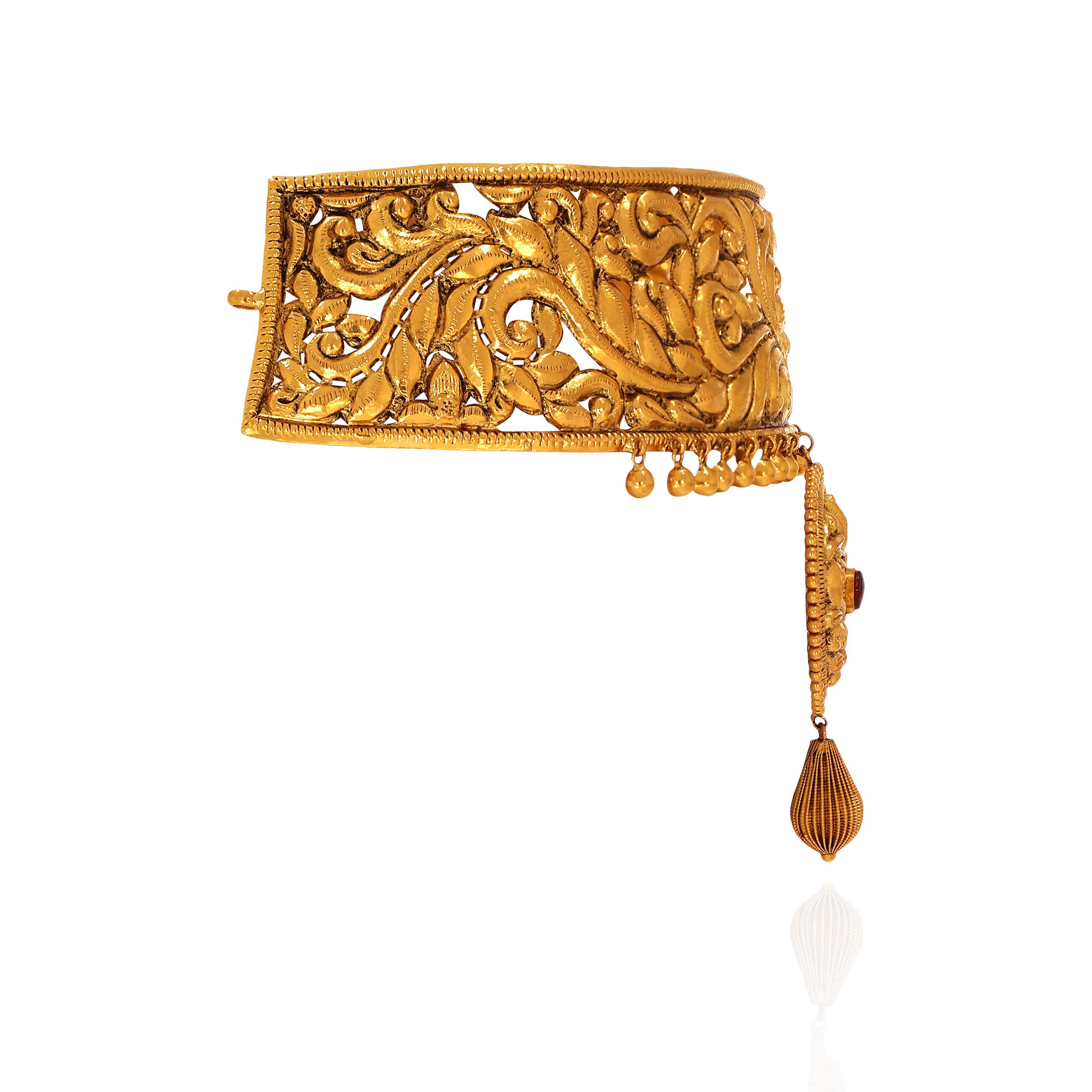 Ornate Vine Antique Gold Choker - Senco Gold and Diamonds