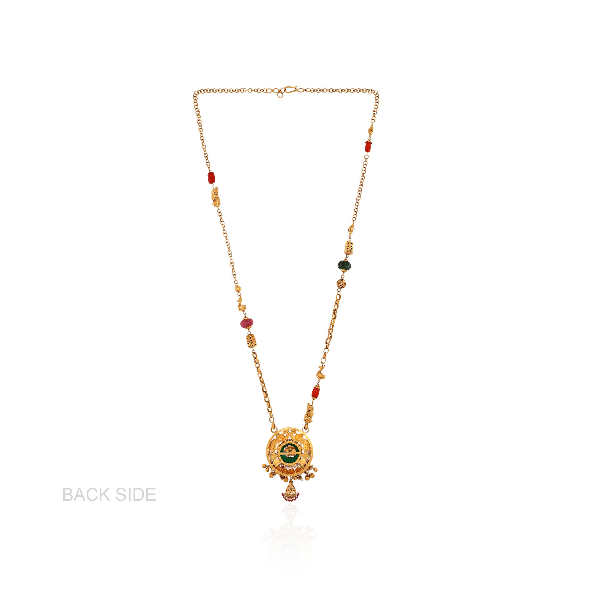22K Yellow Gold Kundan Necklace-GN-D000788433 - Senco Gold and Diamonds