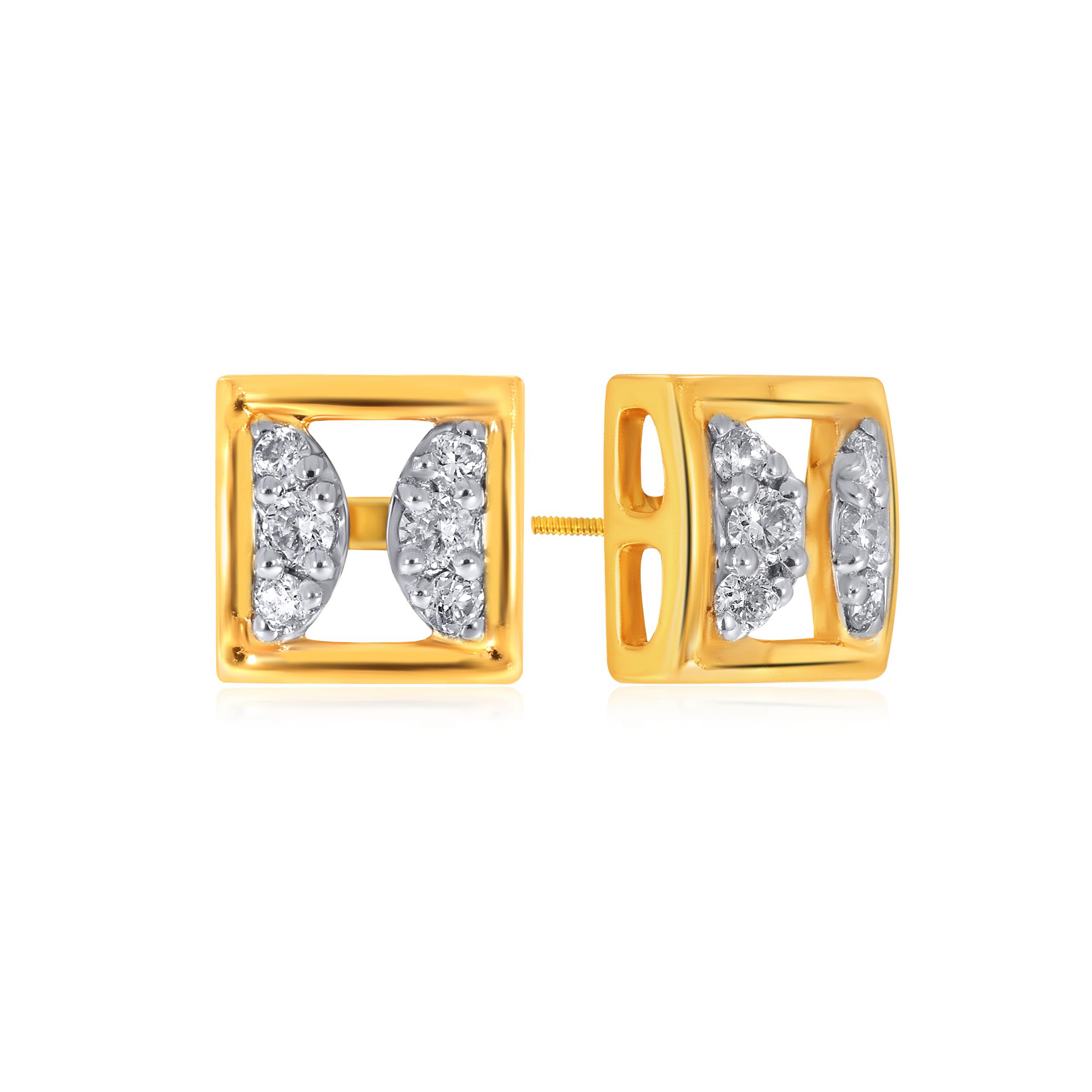 Gleaming Curtains Diamond Studs - Senco Gold and Diamonds