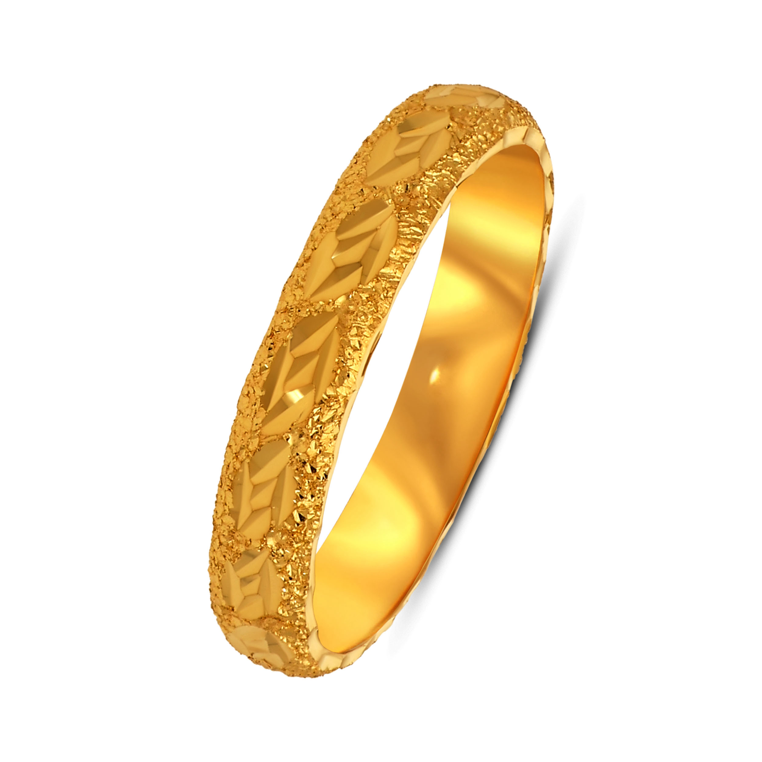 Grainline Carve Gold Ring - Senco Gold and Diamonds