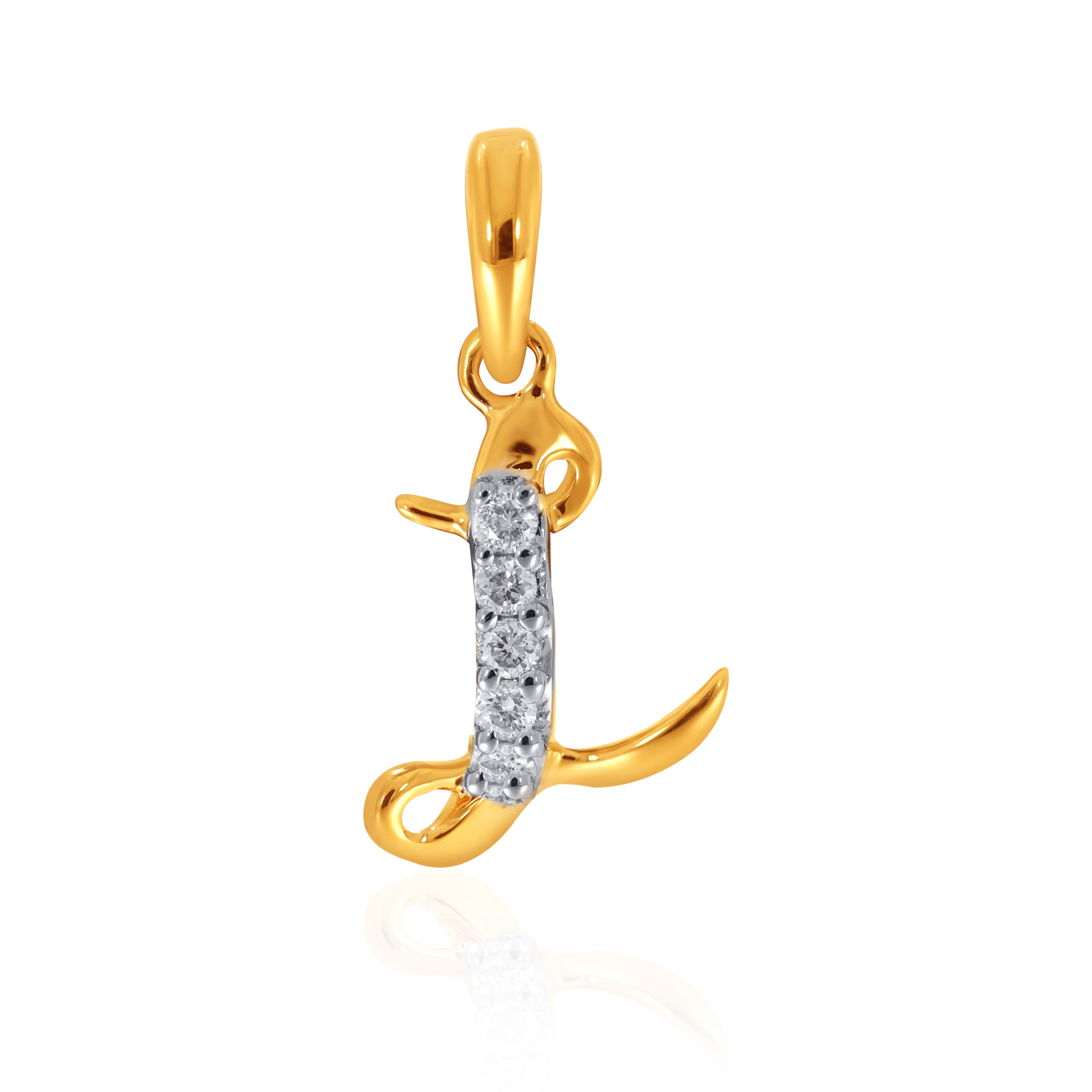 Embellished L-initital Diamond Pendant - Senco Gold and Diamonds