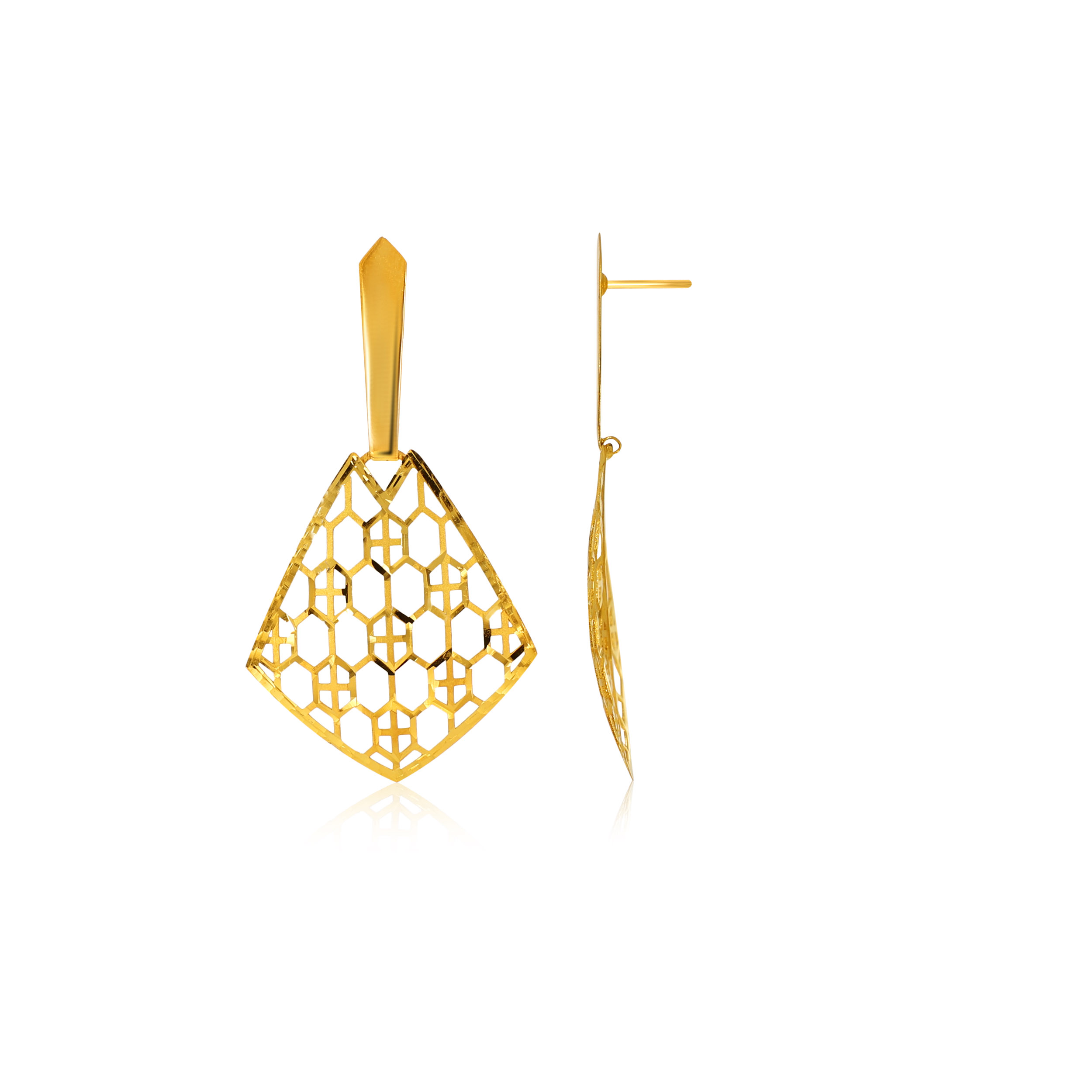 Ample Sweetness Gold Drop Earrings - Senco Gold and Diamonds