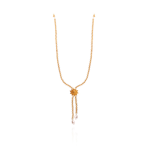 Ellora Pearl Gold Necklace - Senco Gold and Diamonds