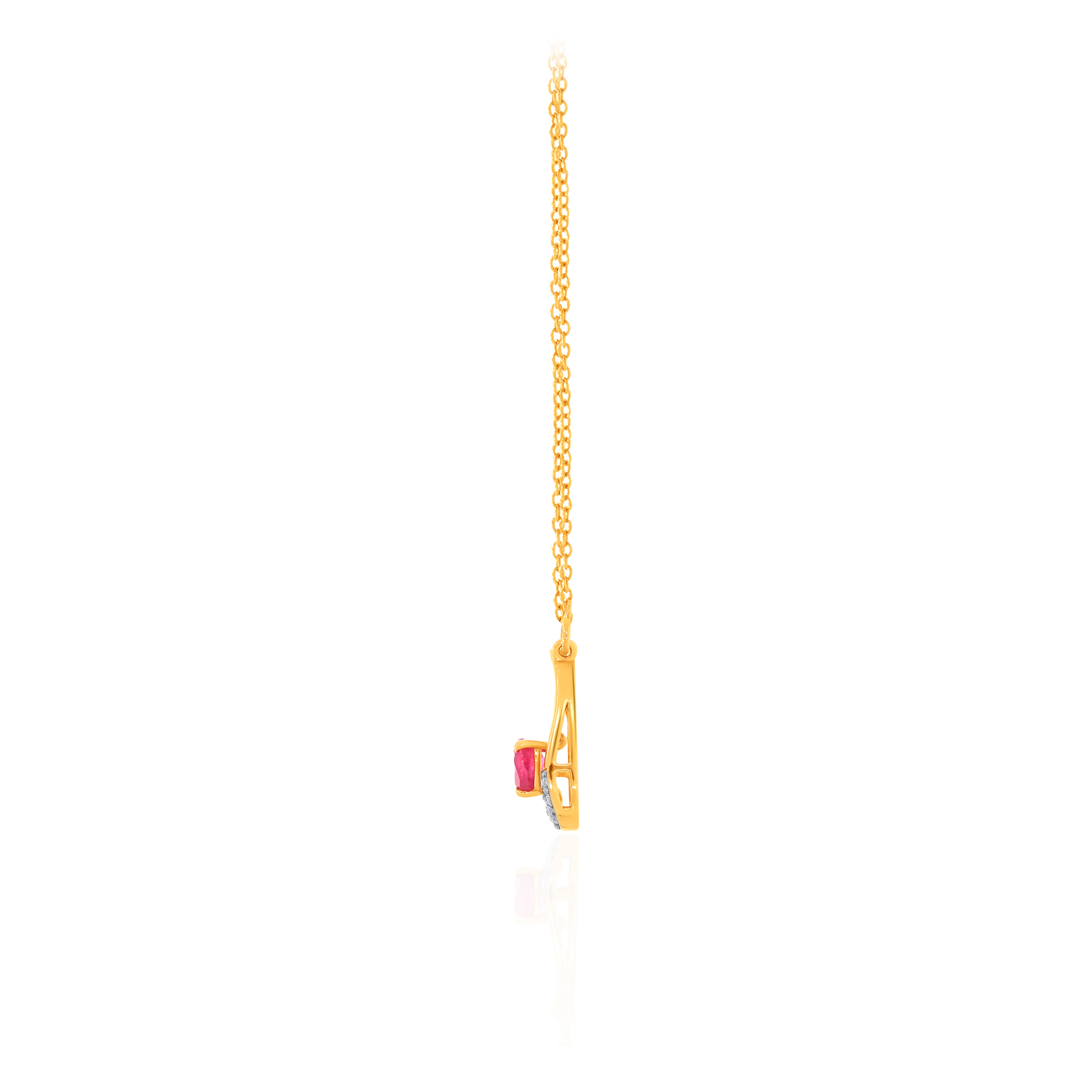 Radiant Heart Diamond Chain Pendant - Senco Gold and Diamonds