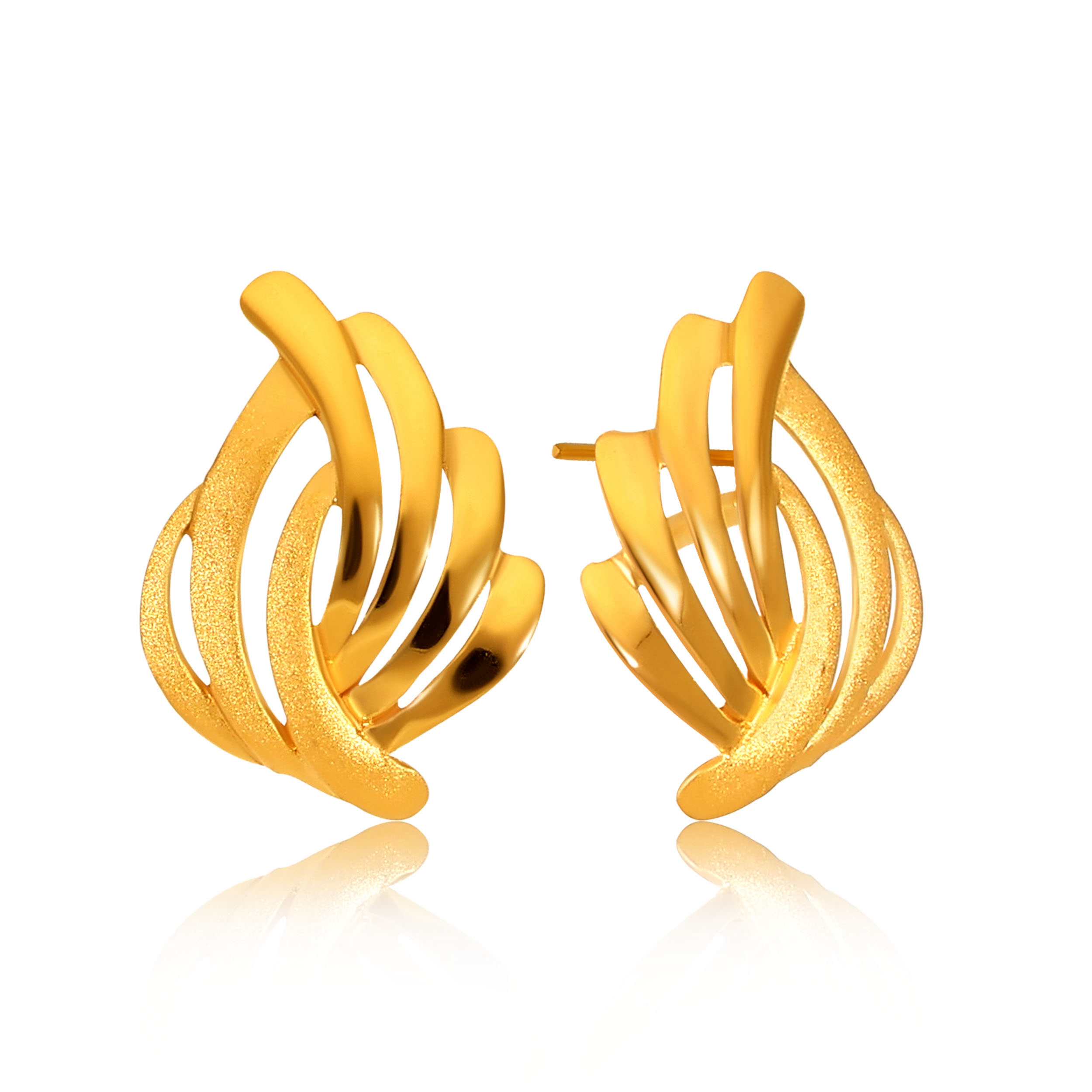 Aurum Rhapsody Gold Earrings - Senco Gold and Diamonds