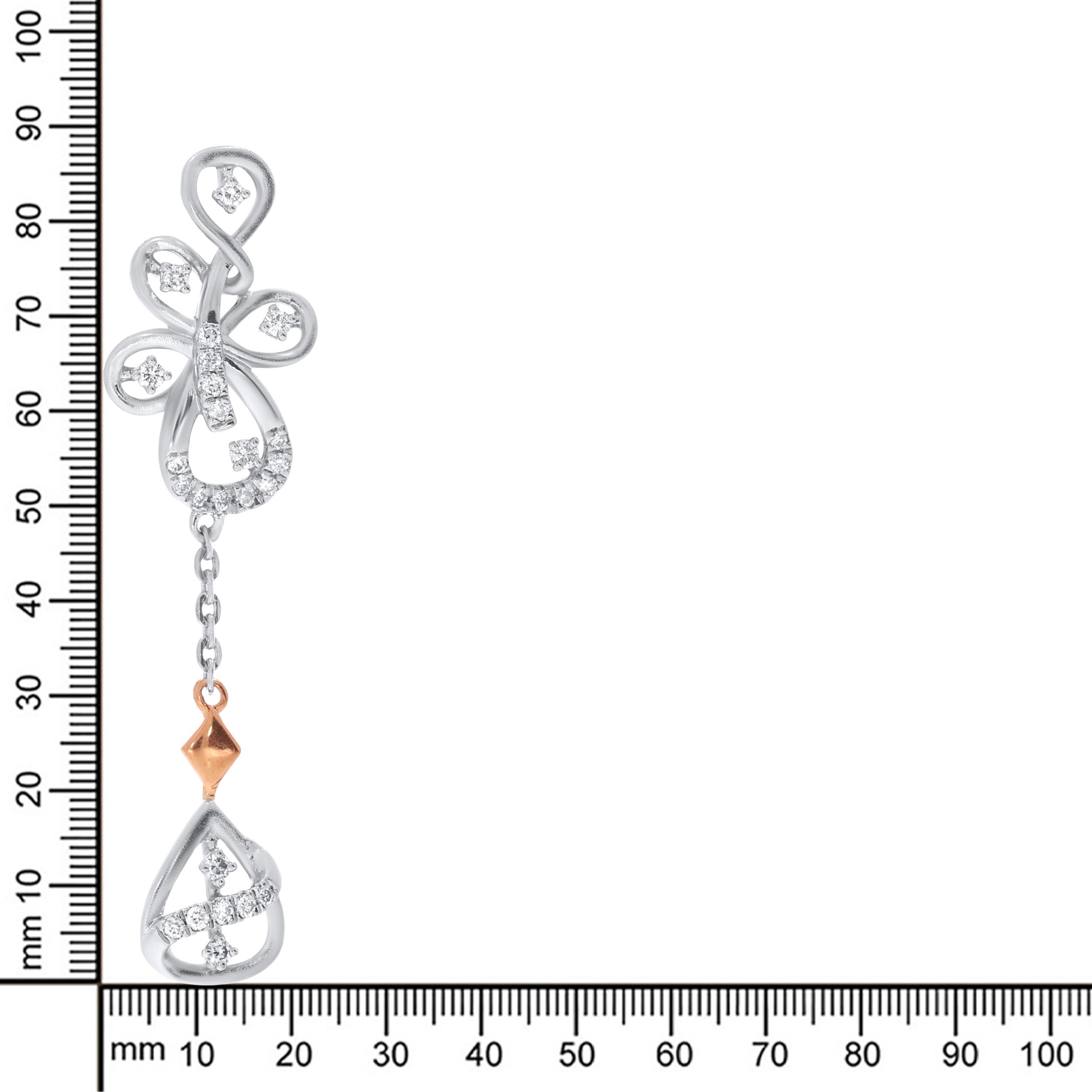 Entangled Beauty Platinum Long Earrings - Senco Gold and Diamonds