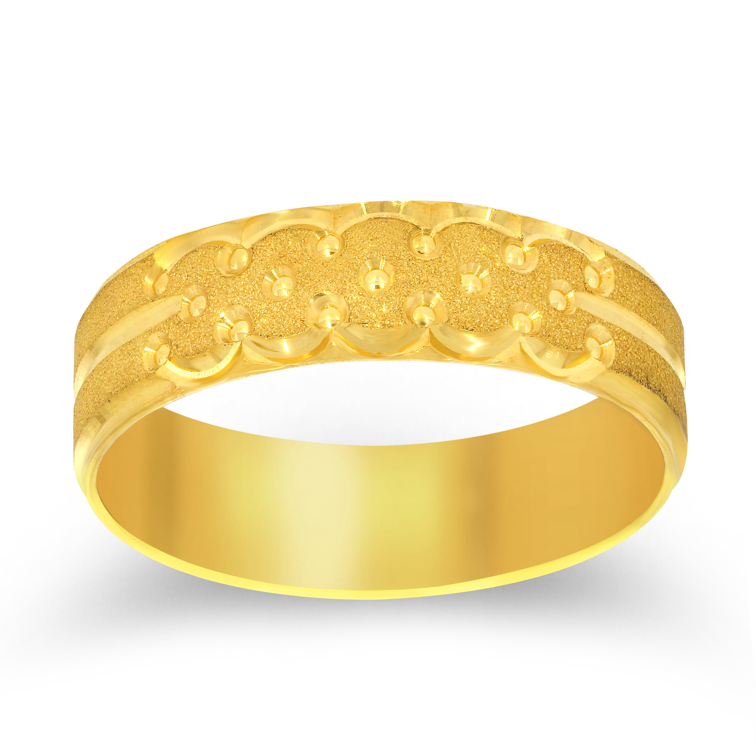 Universe Deco Men's Gold Band Ring - Senco Gold and Diamonds