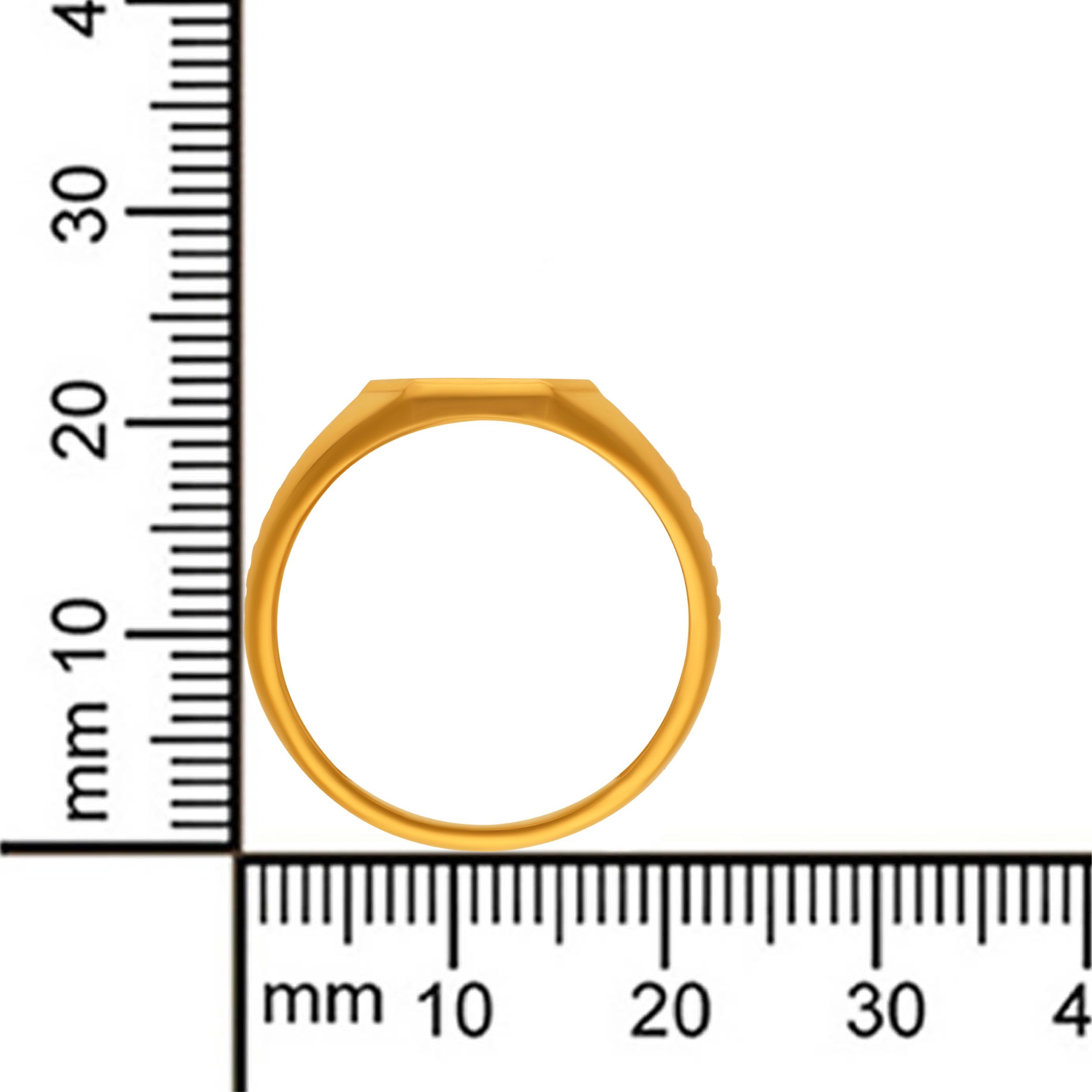 Grid Crest Men’s Gold Ring image