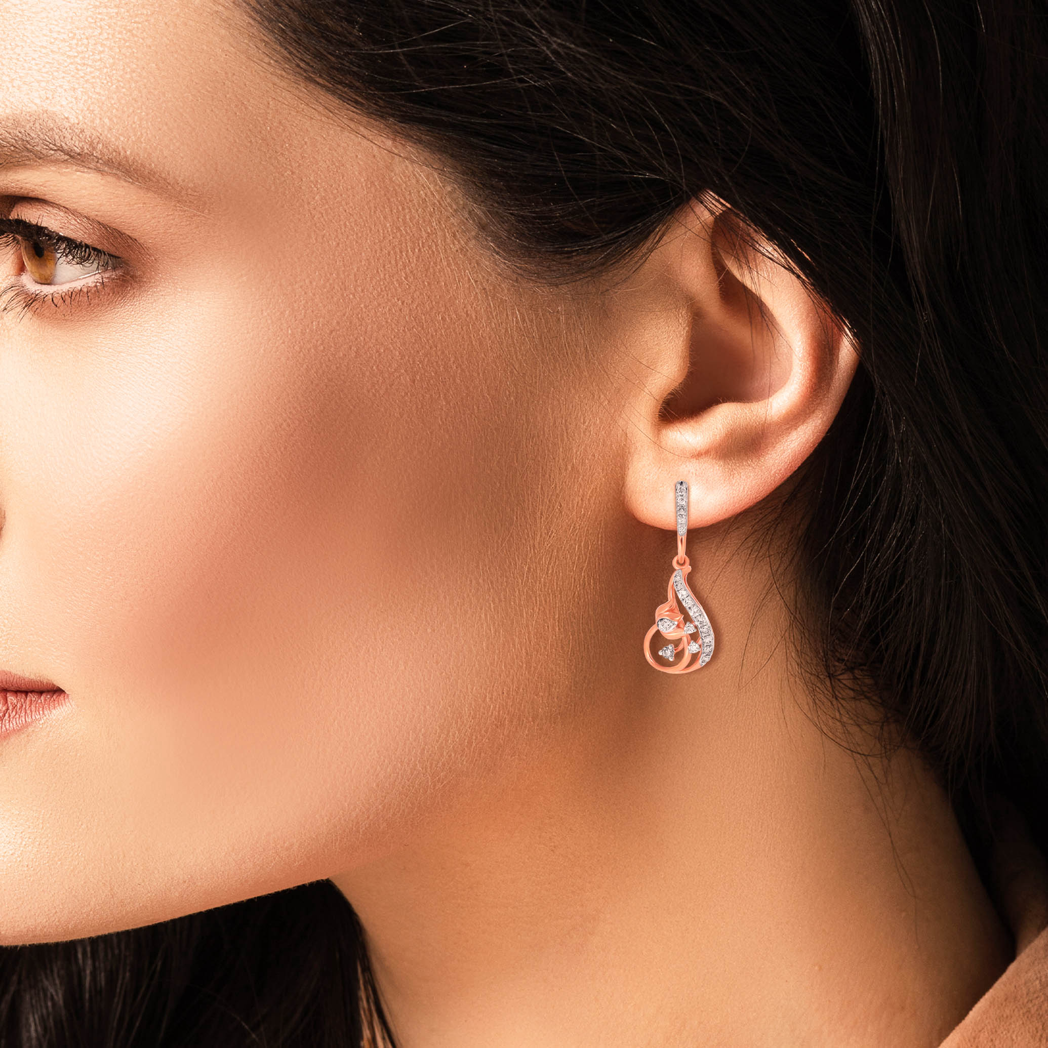 Refined Petals Diamond Earrings - Senco Gold and Diamonds