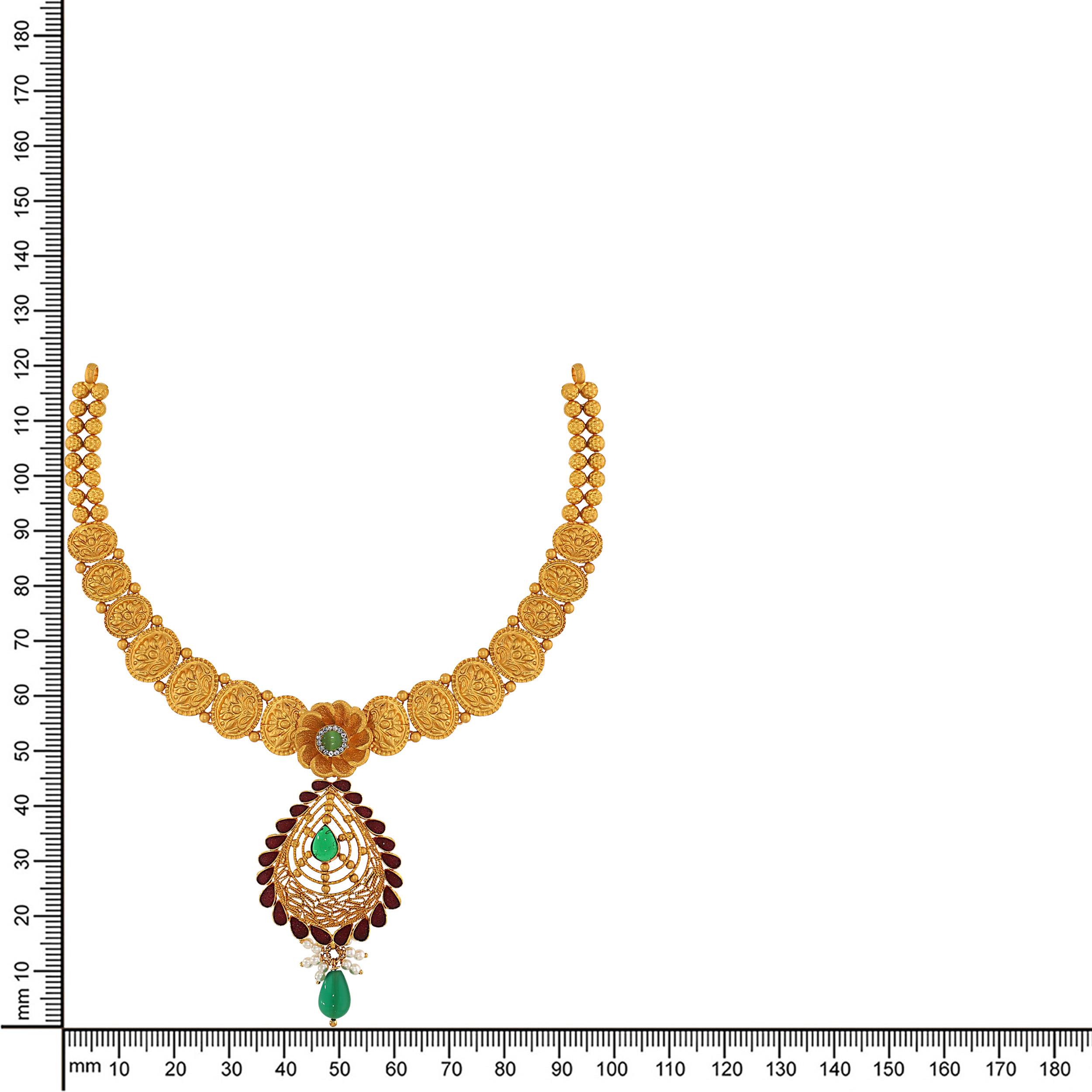 Heritage Glow Kundan Gold Necklace - Senco Gold and Diamonds