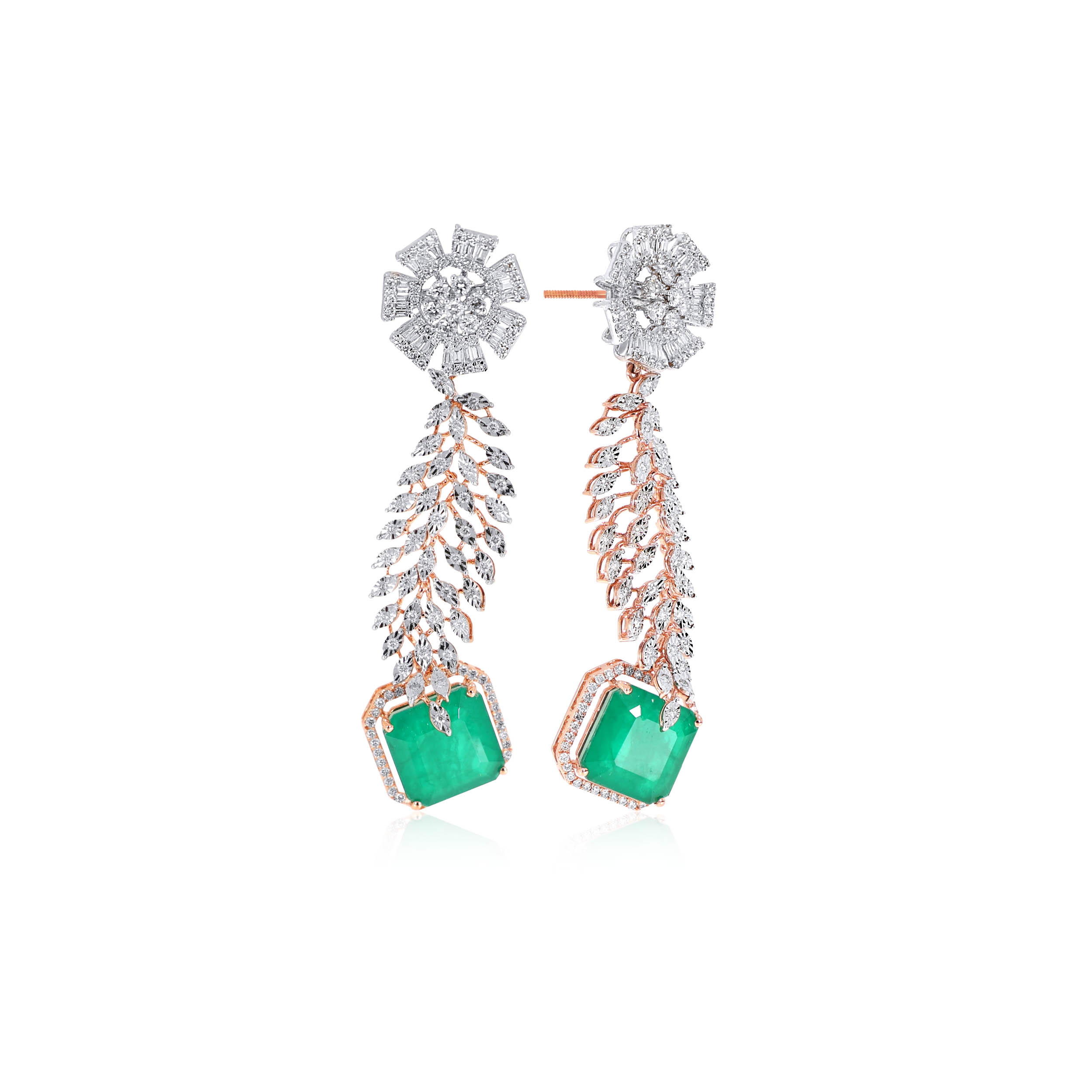 Floral Flair Diamond Earrings - Senco Gold and Diamonds