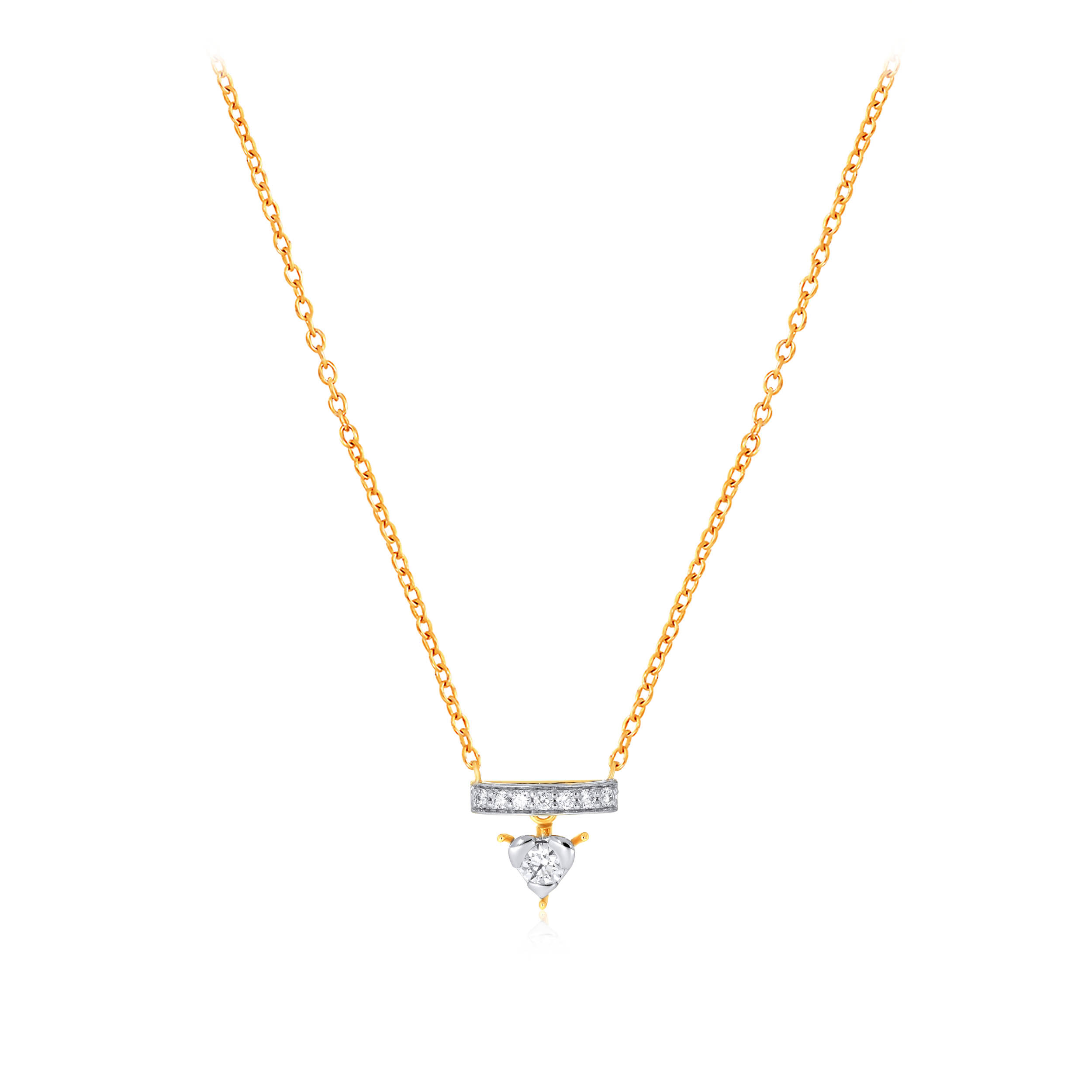 Classy Love Diamond Chain Pendant - Senco Gold and Diamonds